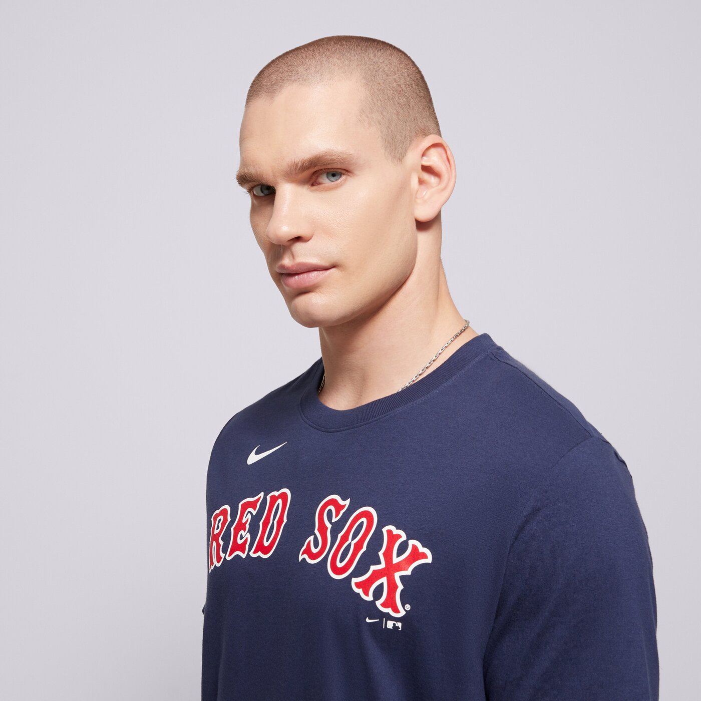 Мъжка тениска NIKE ТЕНИСКА FUSE WORDMARK COTTON TEE BOSTON RED SOX n199-44b-bq-0u5 цвят тъмносин