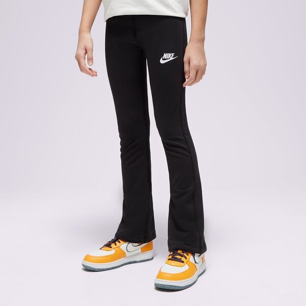 Детски панталони NIKE ПАНТАЛОНИ G NSW FAVORITES TGHT FLARE LBR GIRL fj6169-010 цвят черен