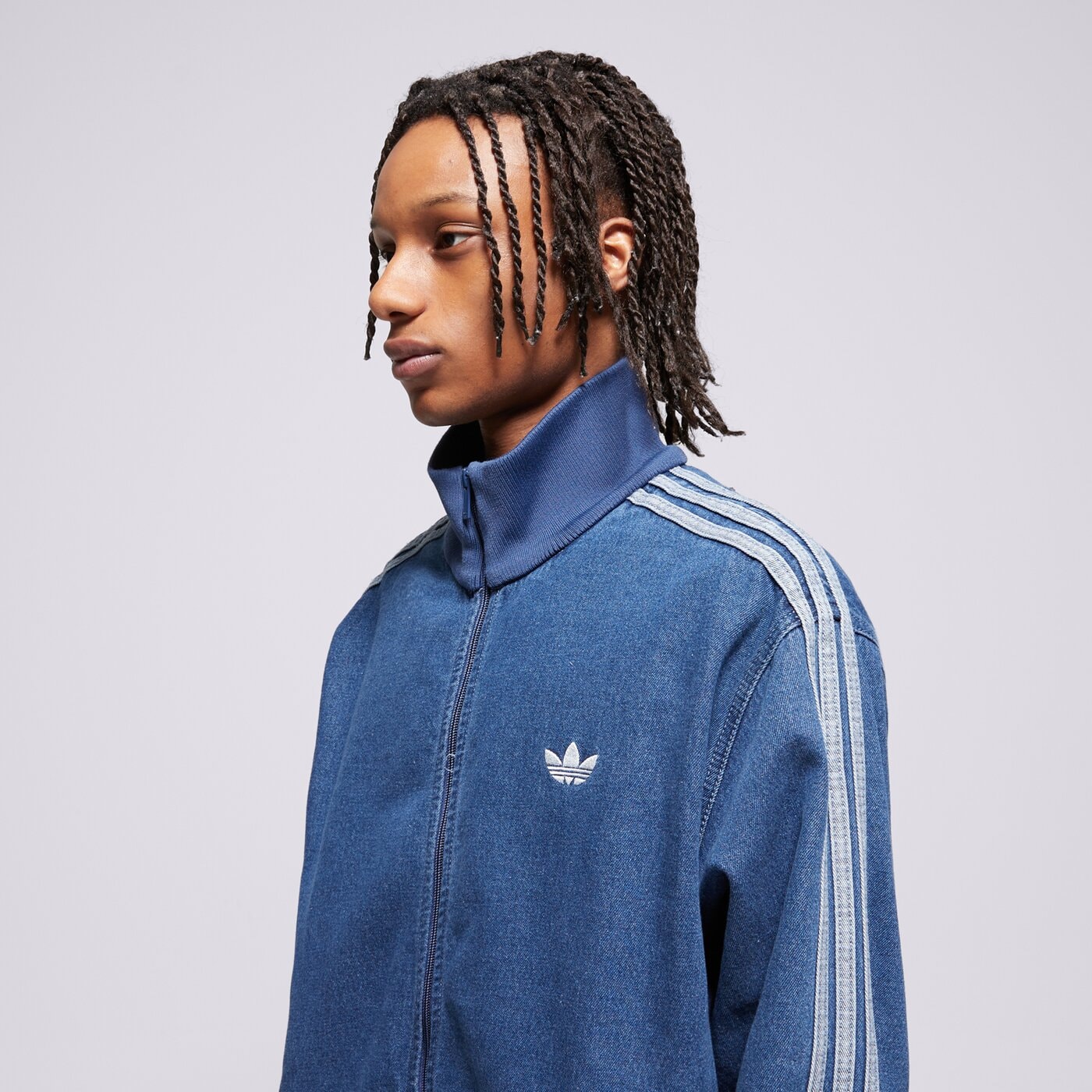 Мъжки суичър ADIDAS СУИТЧЪР СЪС ЗАКОПЧАВАНЕ DENIM FB TT jc6233 цвят син