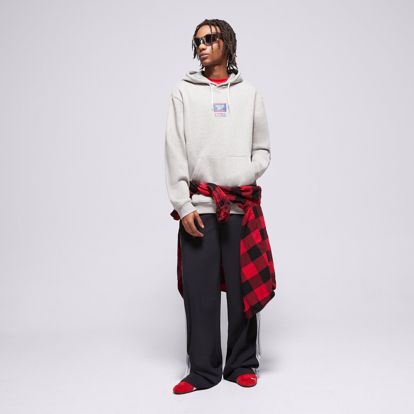 Мъжки суичър REEBOK СУИТЧЪР С КАЧУЛКА RI BADGE 100205447 цвят сив