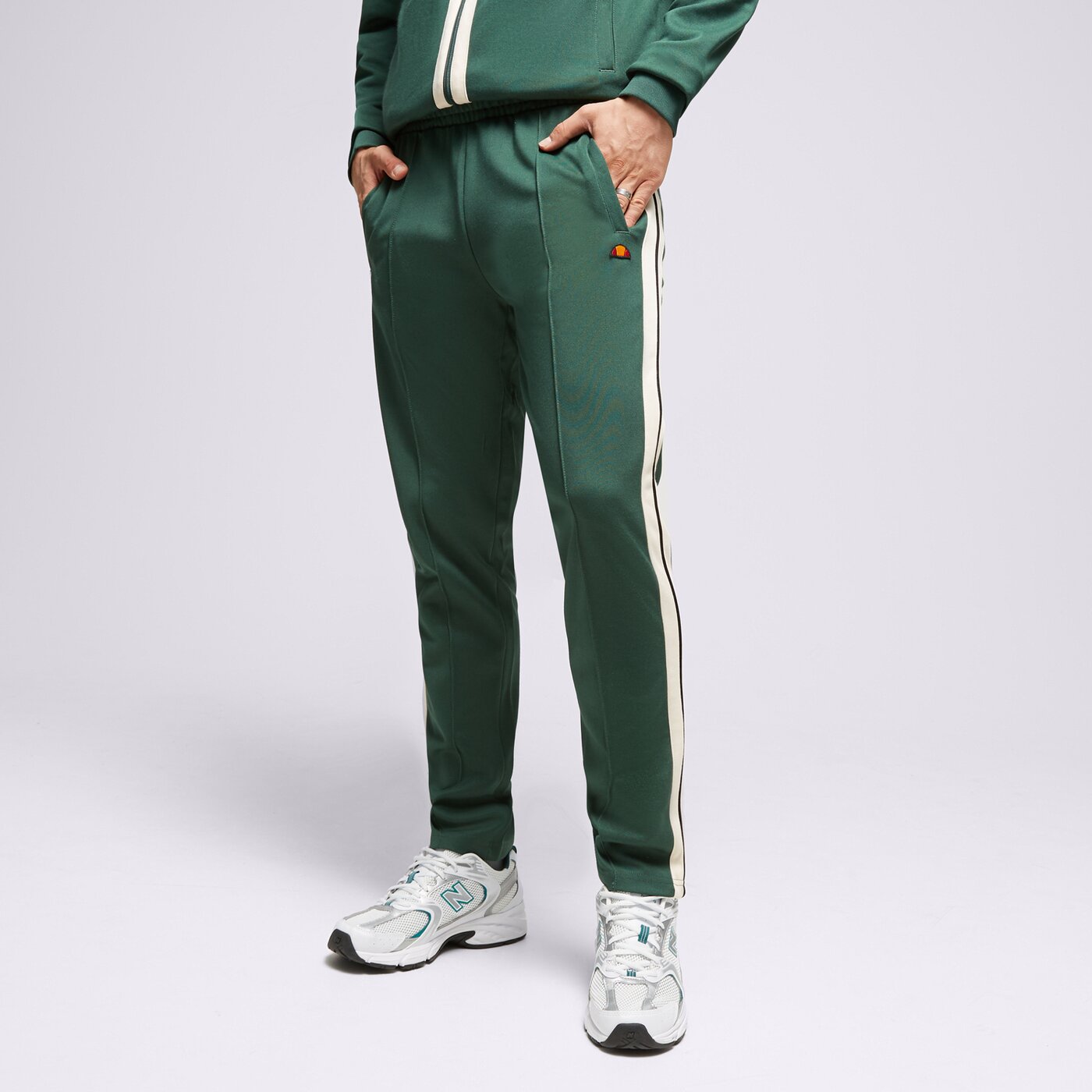 Мъжки панталони ELLESSE ПАНТАЛОНИ LUXOR TRACK PANT DGREEN sht19004502 цвят зелен