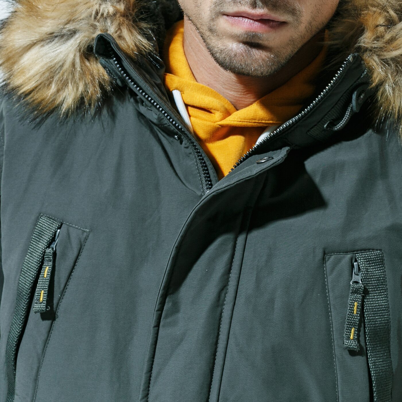 Мъжко зимно яке CONFRONT ЯКЕ ЗИМНО NERS JKT cfv320kud02002 цвят каки