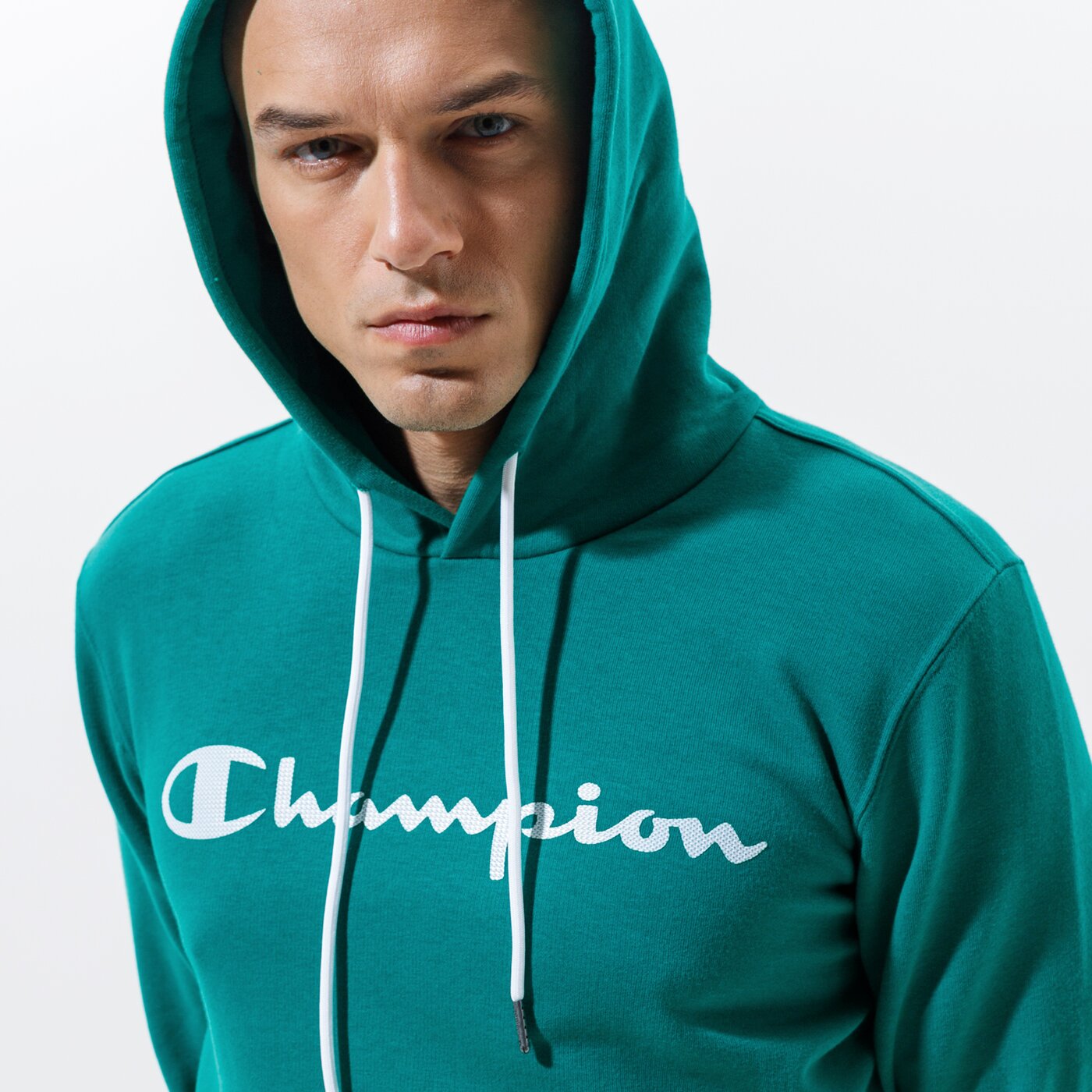 Мъжки суичър CHAMPION СУИТЧЪР С КАЧУЛКА HOODED SWEATSHIRT 214138gs040 цвят зелен