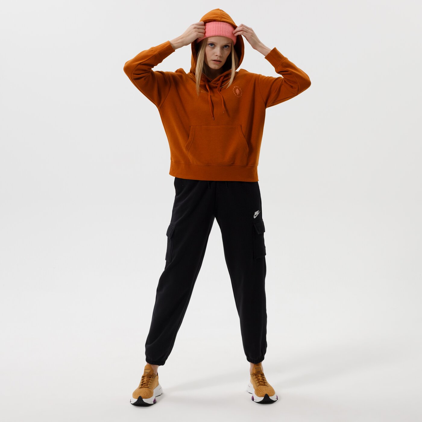 Дамски суичър ELEMENT СУИТЧЪР С КАЧУЛКА LAHOTAN HOOD W z3hob43700 цвят кафяв