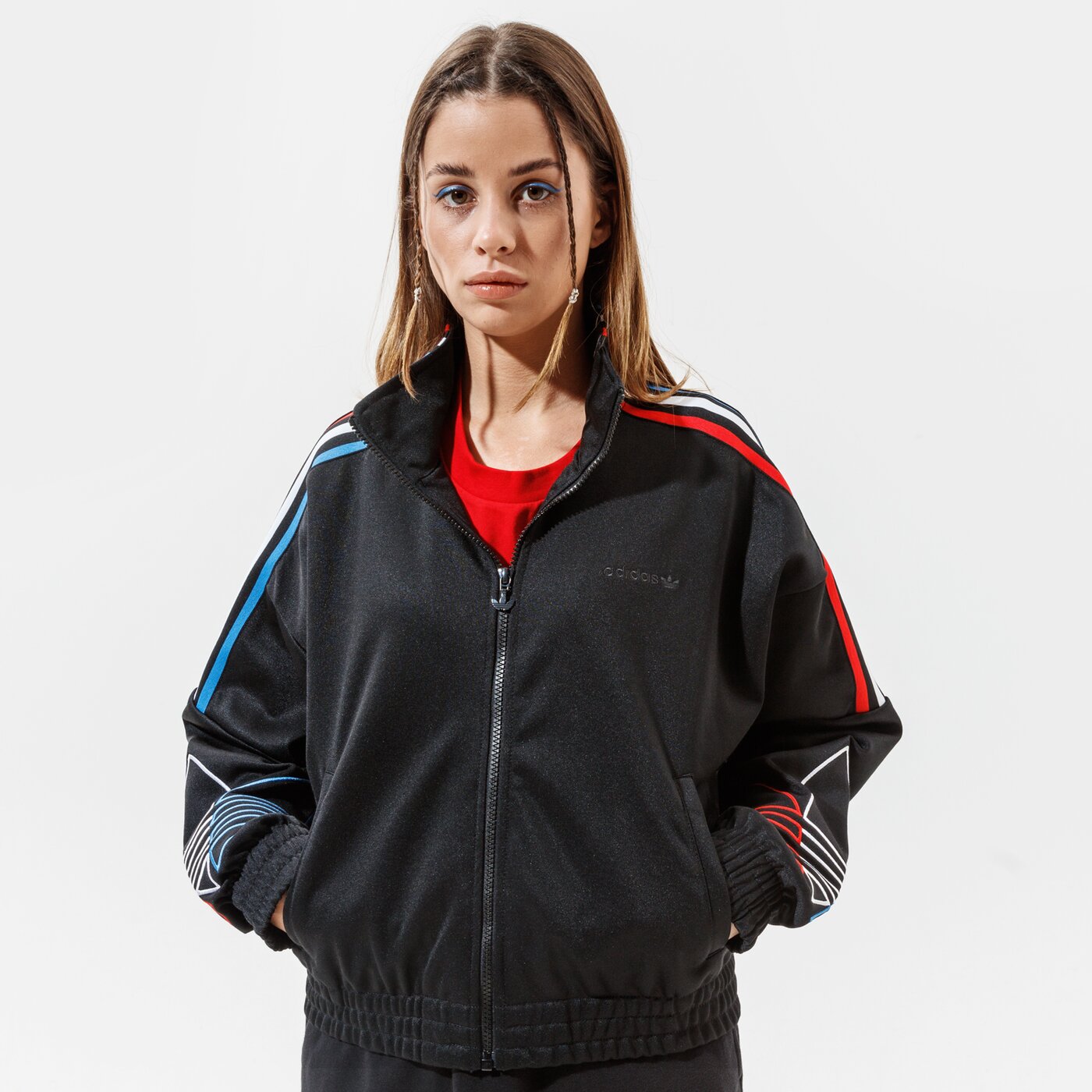 Дамски суичър ADIDAS СУИТЧЪР СЪС ЗАКОПЧАВАНЕ TRACKТОП PB  gn2950 цвят черен