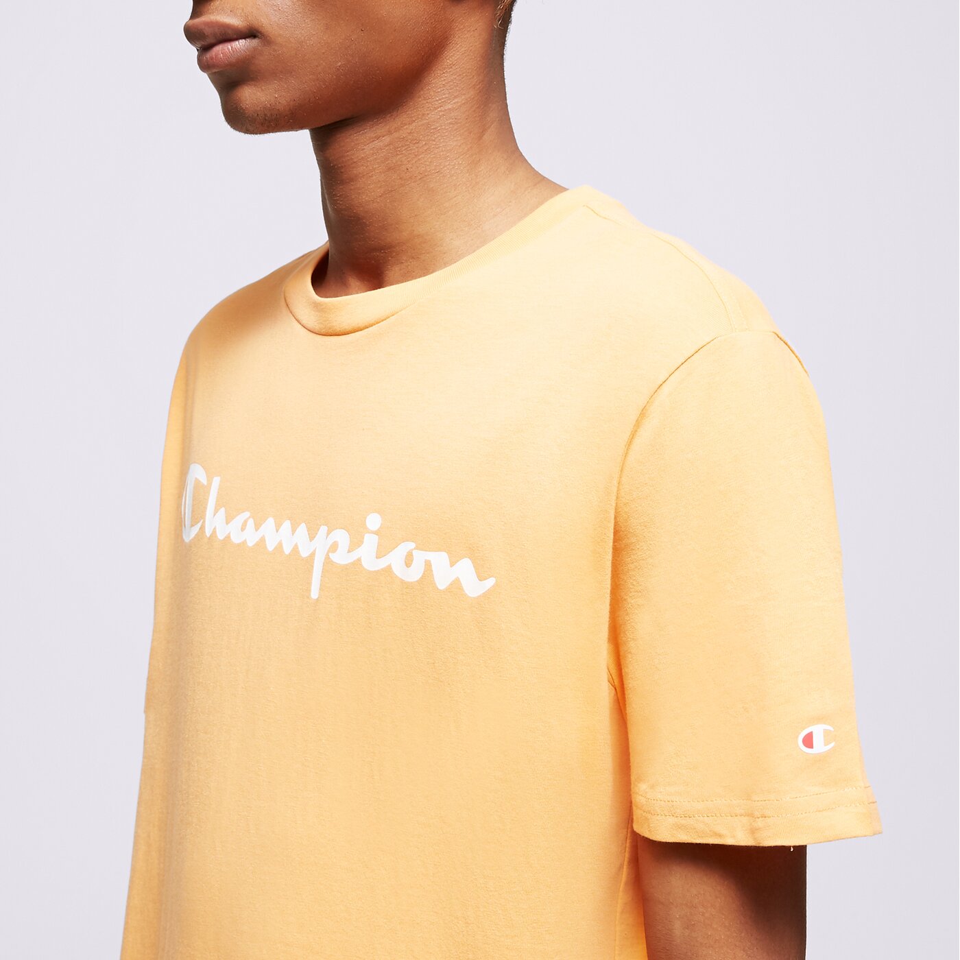 Мъжка тениска CHAMPION ТЕНИСКА CREWNECK ТЕНИСКА 216957os041 цвят оранжев