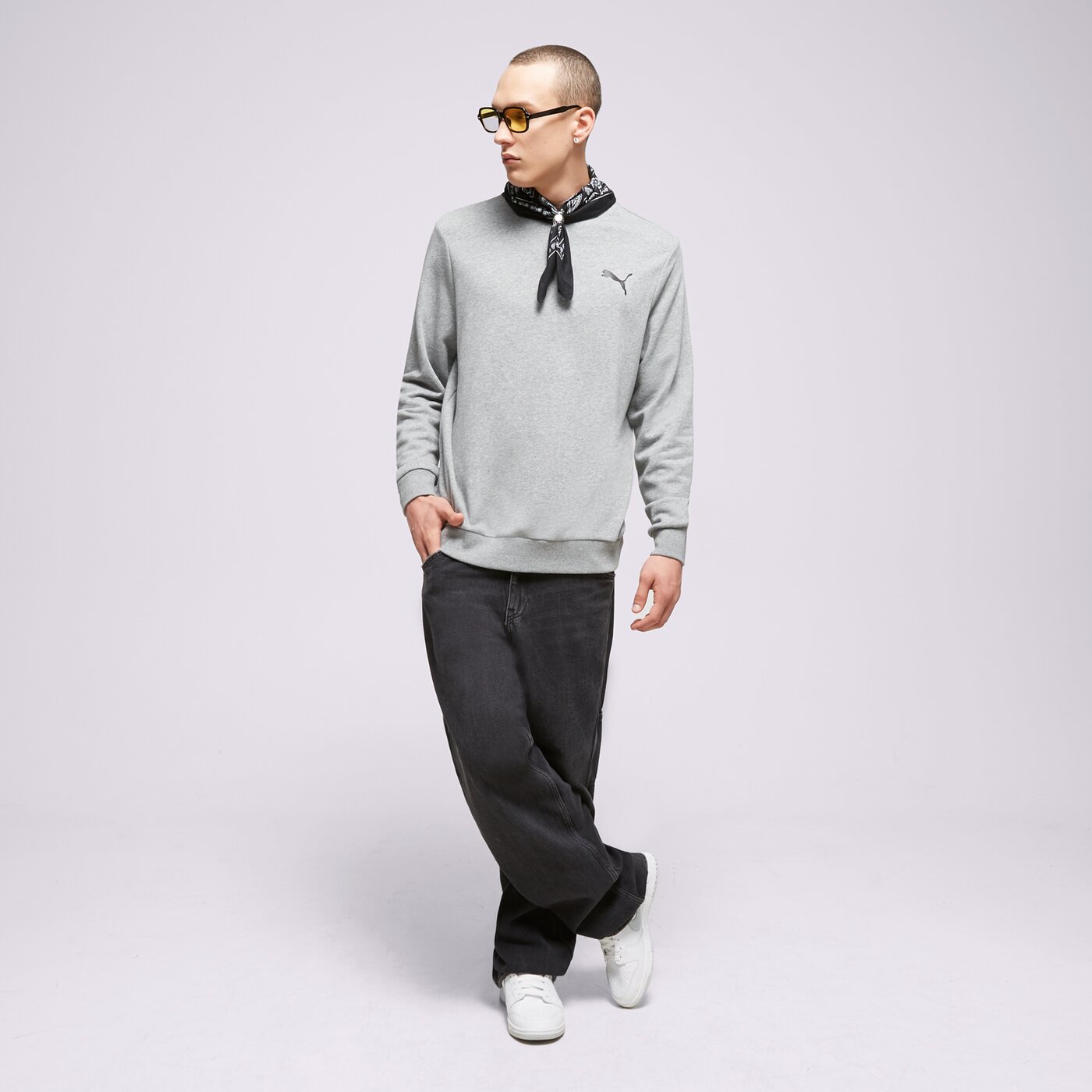 Мъжки суичър PUMA СУИТЧЪР ESS SMALL LOGO CREW TR 58668453 цвят сив
