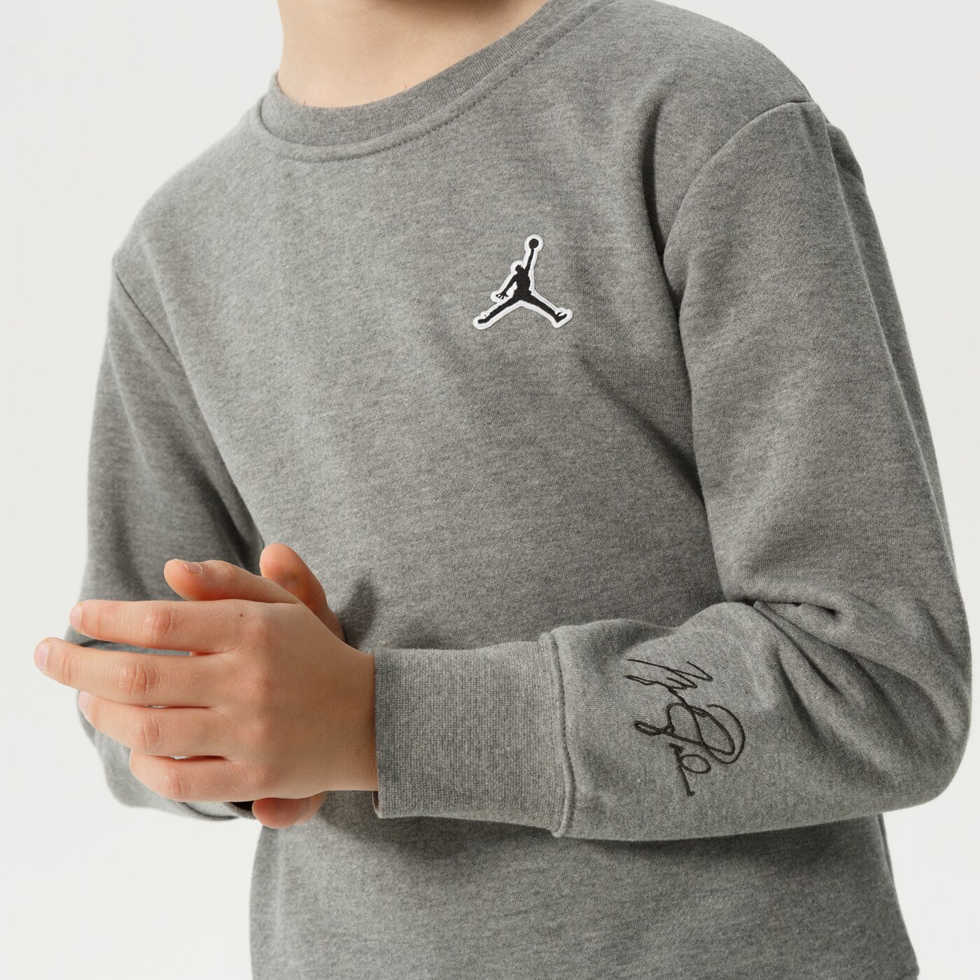 Детски суичър JORDAN СУИТЧЪР JUMPMAN ESSENTIALS CREW BOY 95b130-geh цвят сив