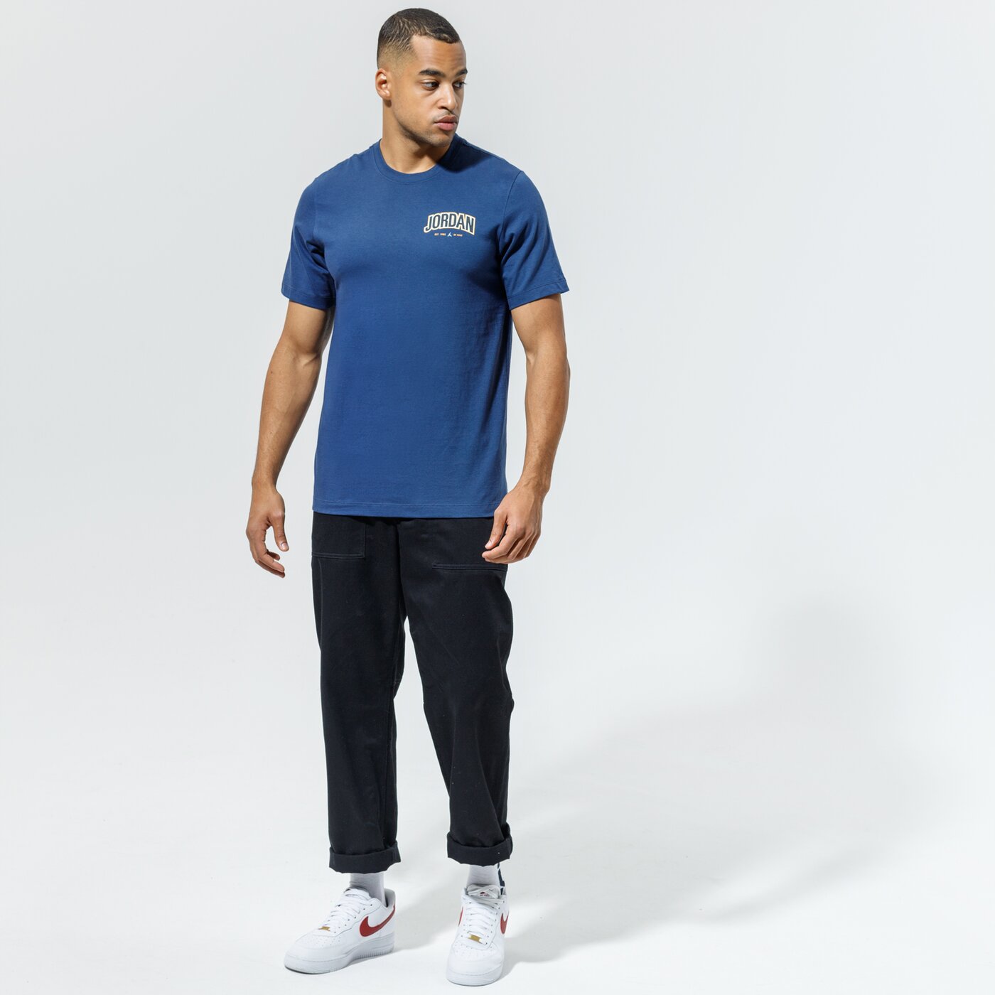 Мъжка тениска JORDAN ТЕНИСКА M J JMPMN GFX SS CREW dm3217-410 цвят тъмносин