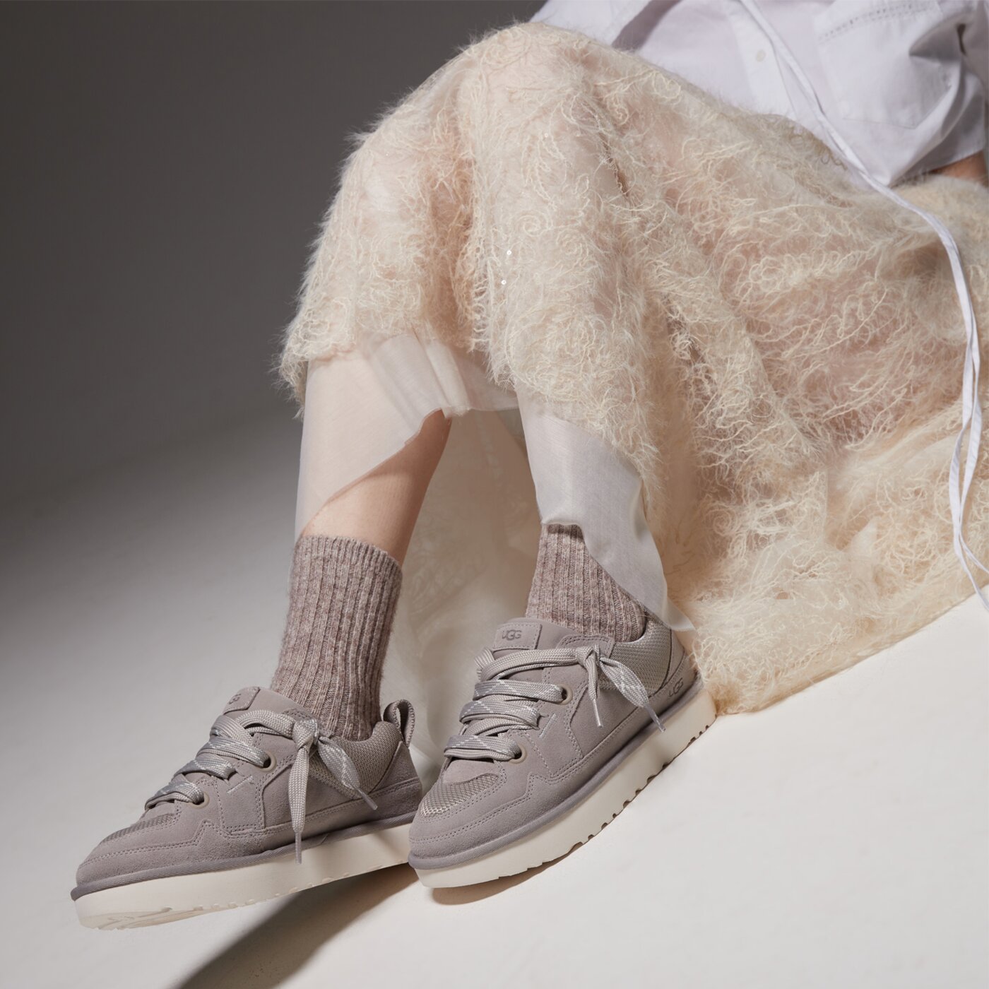 Дамски маратонки UGG W LO LOWMEL 1168890-cpf цвят сив