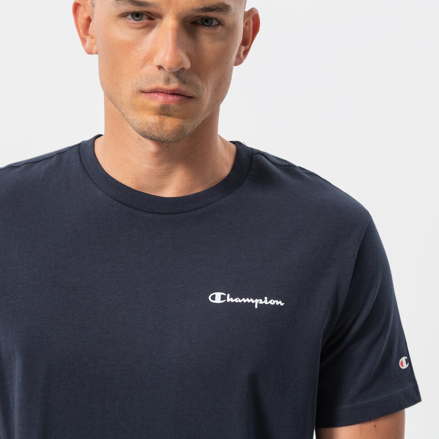 Мъжка тениска CHAMPION ТЕНИСКА CREWNECK ТЕНИСКА 218281bs501 цвят тъмносин