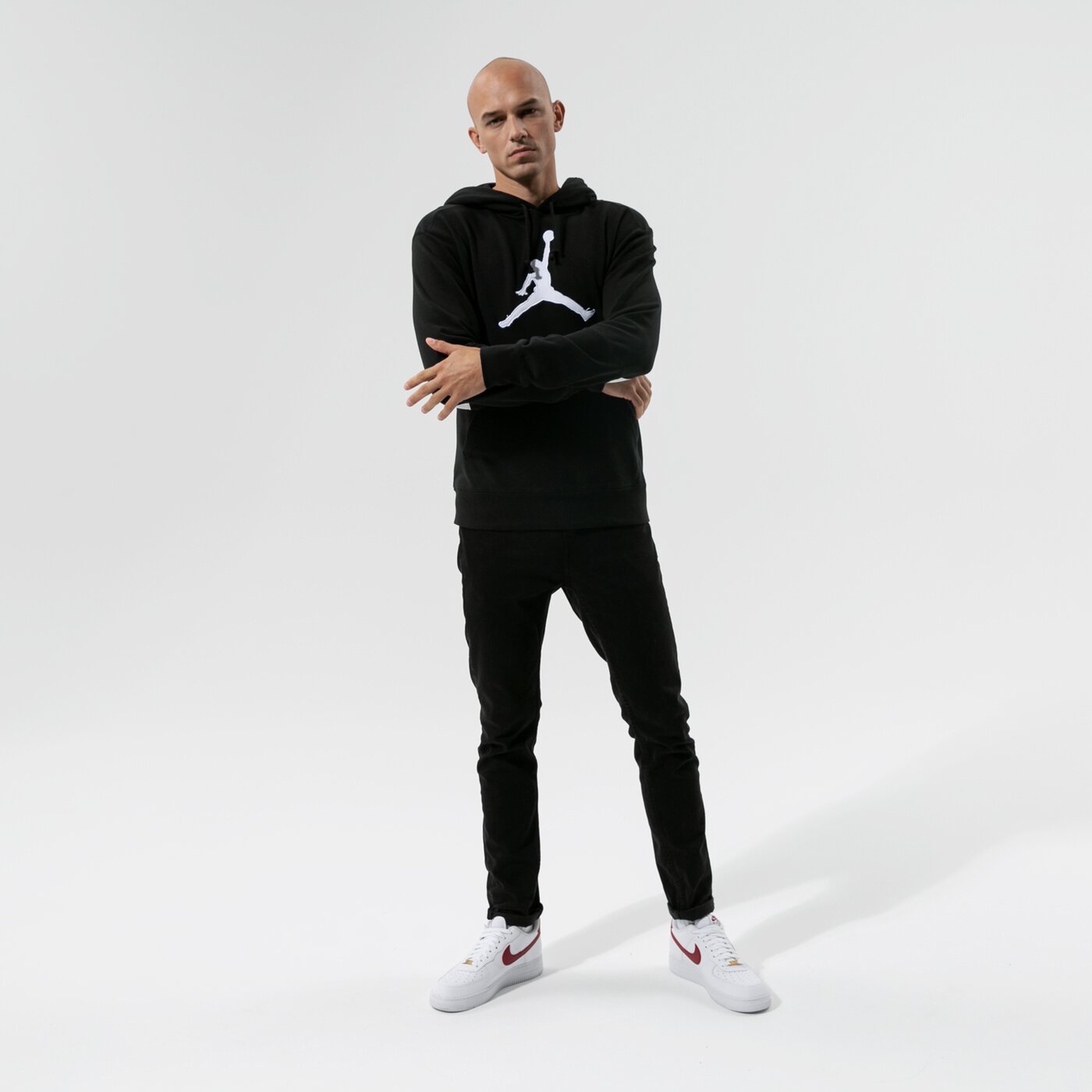 Мъжки суичър JORDAN СУИТЧЪР С КАЧУЛКА M J JMPMN FLC PO HOODIE da7192-010 цвят черен