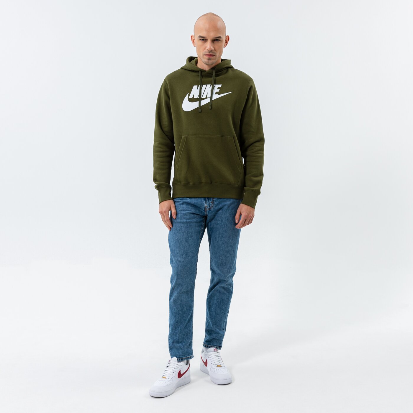 Мъжки суичър NIKE СУИТЧЪР С КАЧУЛКА SPORTSWEAR CLUB FLEECE bv2973-327 цвят каки