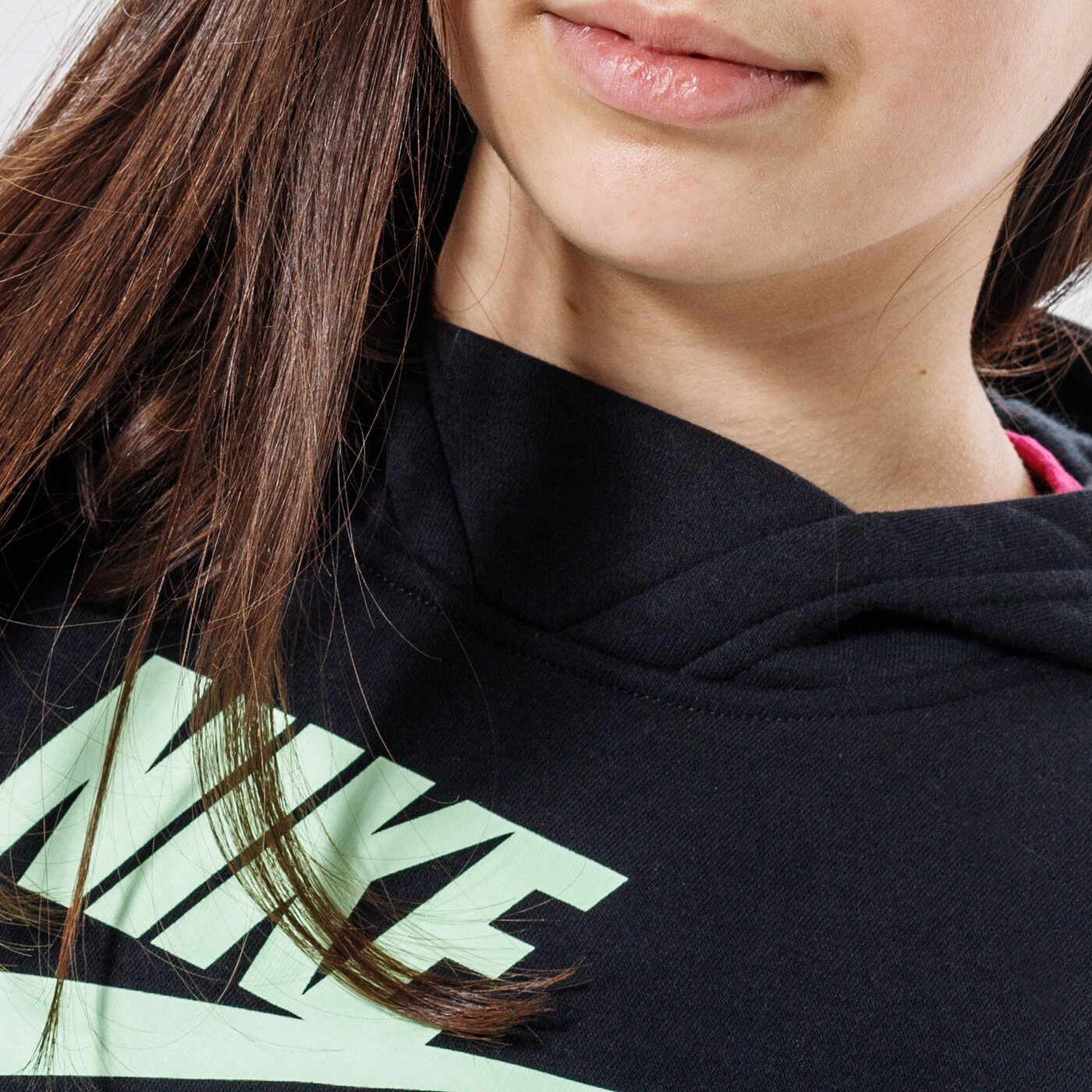 Детски суичър NIKE СУИТЧЪР С КАЧУЛКА SPORTSWEAR GIRL da5157-014 цвят черен