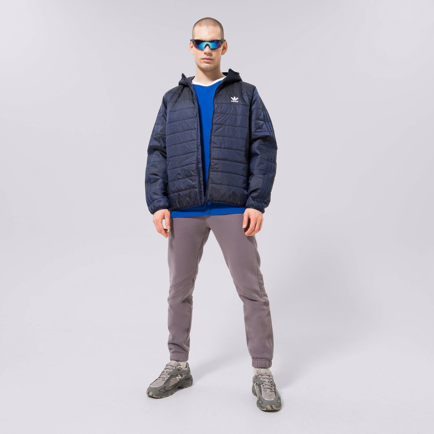 Мъжко зимно яке ADIDAS ЯКЕ ПУХЕН PAD HOODED PUFF hl9210 цвят син