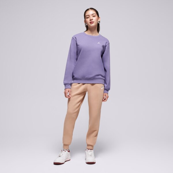 Детски суичър JORDAN СУИТЧЪР JDN MJ BRKLN FT CREW GIRL 45f122-pap цвят виолетов