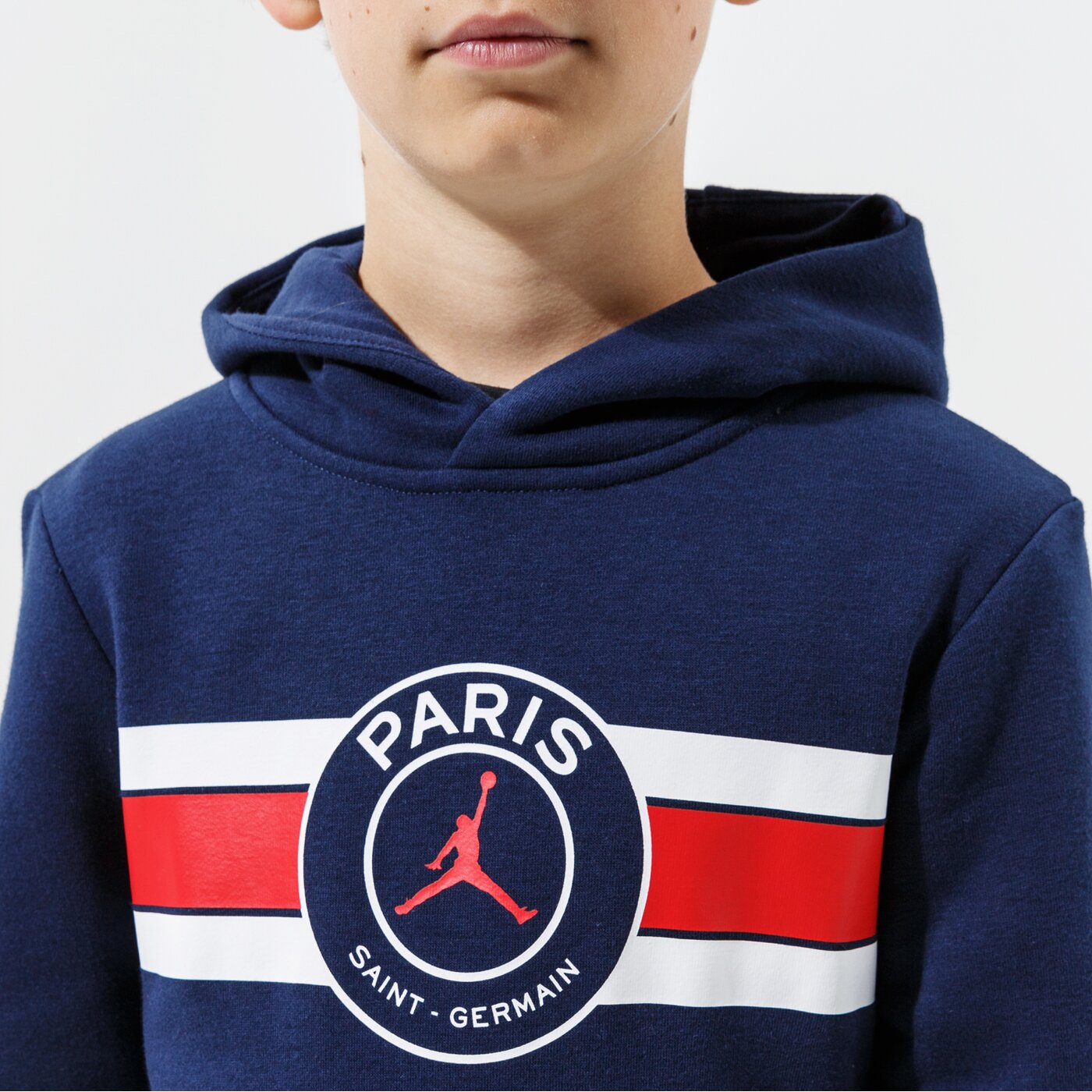 Детски суичър JORDAN СУИТЧЪР С КАЧУЛКА PARIS SAINT-GERMAIN GIRL 95a725-u90 цвят тъмносин