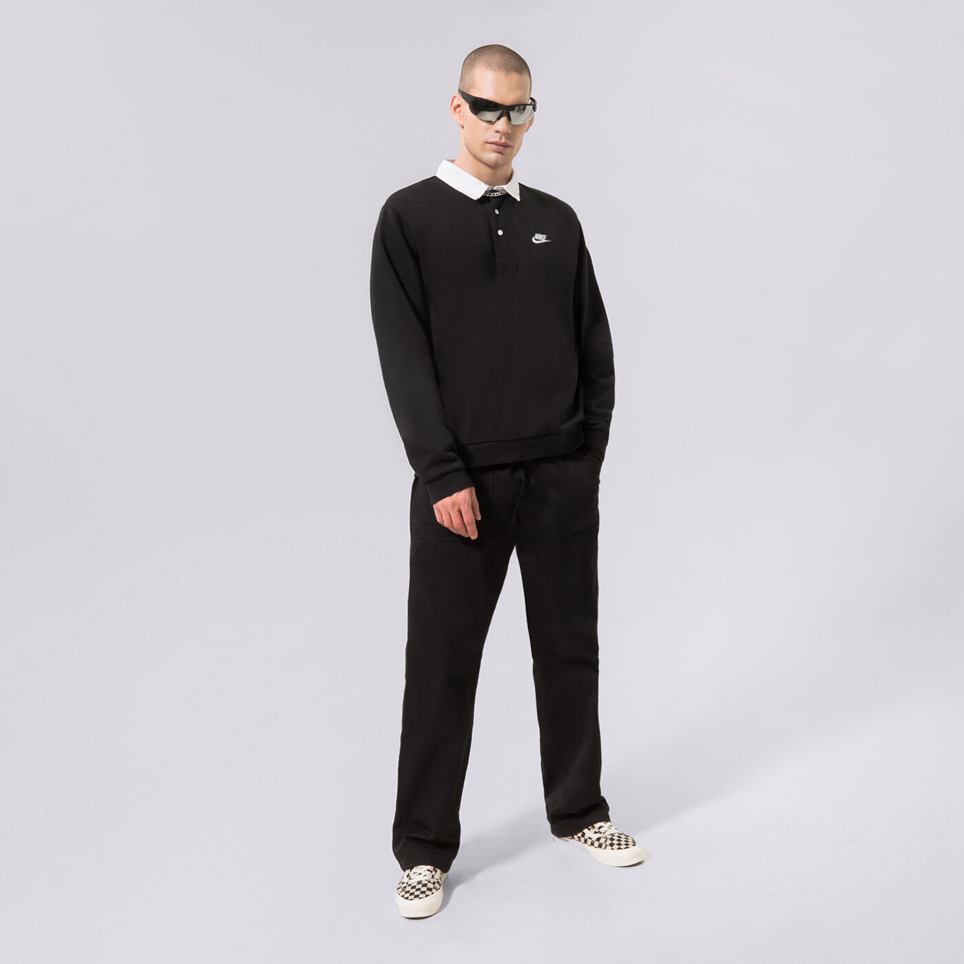 Мъжка тениска NIKE ТЕНИСКА M NK CLUB BB LS ТЕНИСКА ТИП ПОЛО dx0537-010 цвят черен