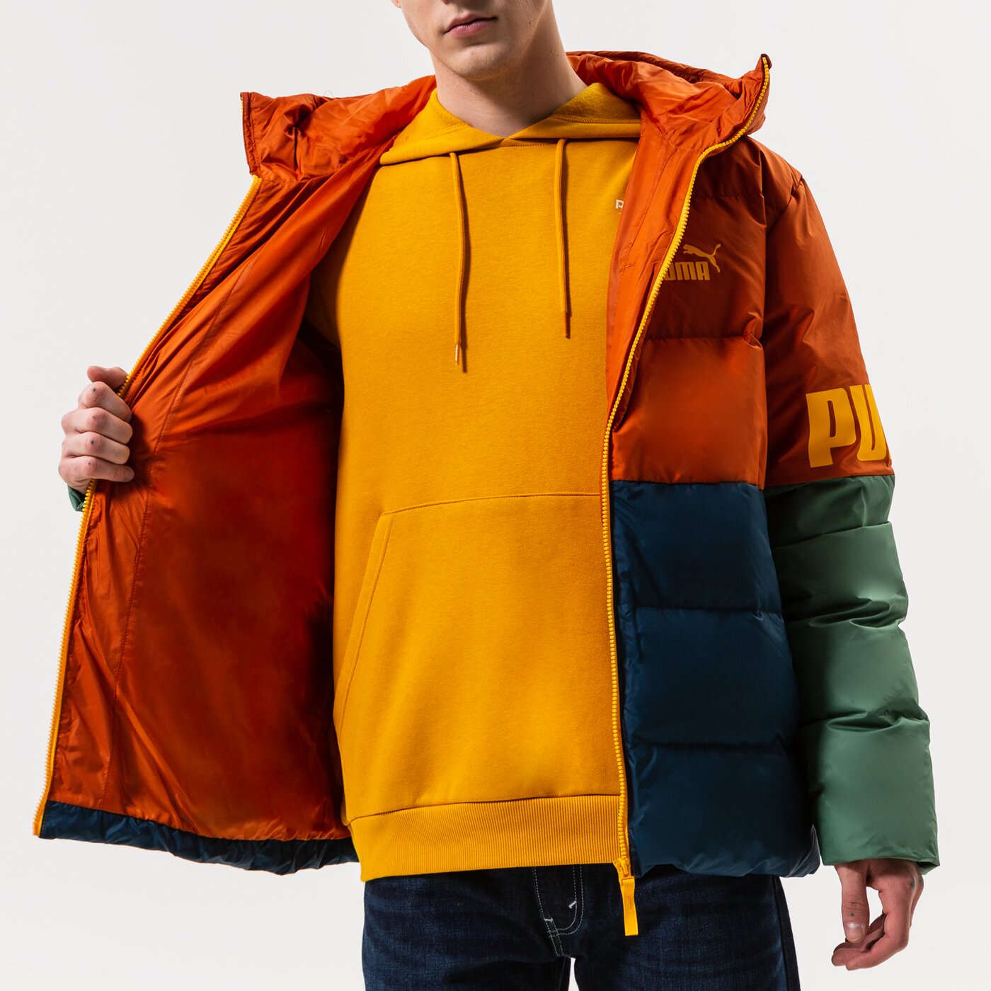 Мъжко зимно яке PUMA ЯКЕ ЗИМНО PUMA POWER HOODED DOWN PUFFER 849335 64 цвят тъмносин