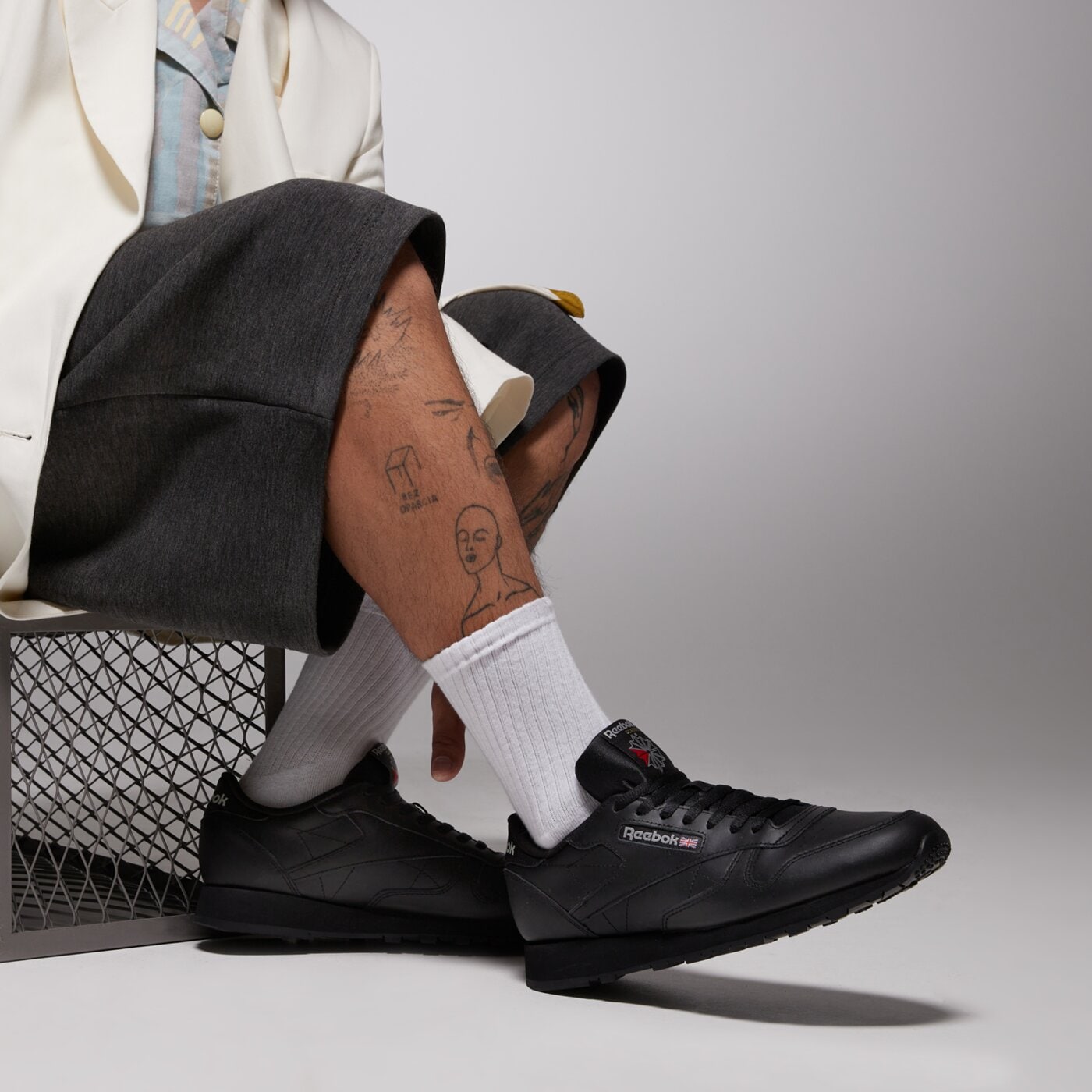 Мъжки маратонки REEBOK CLASSIC LEATHER 100008494 цвят черен