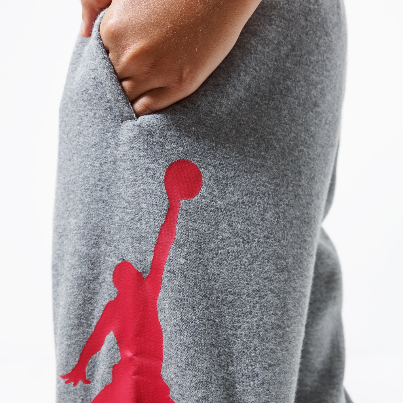Детски панталони JORDAN ПАНТАЛОНИ JDB JUMPMAN LOGO FLEECE PANT BOY 956327-geh цвят сив