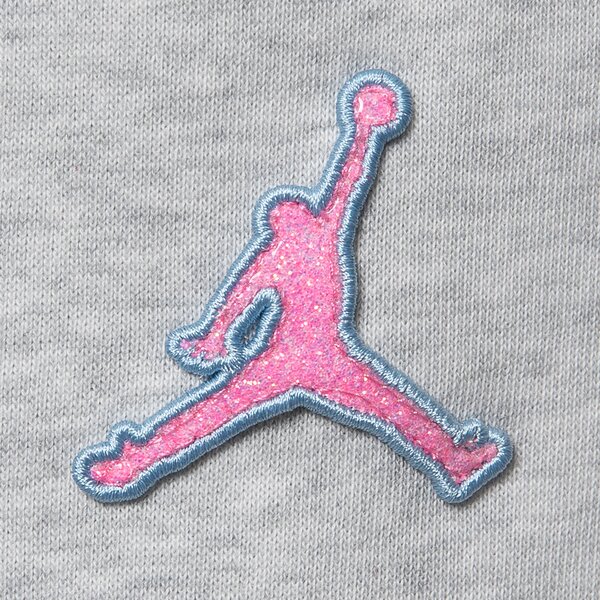 Детски панталони JORDAN ПАНТАЛОНИ JDG BLUE JEANS & BLING FLC PAN GIRL 45f194-g2h цвят сив
