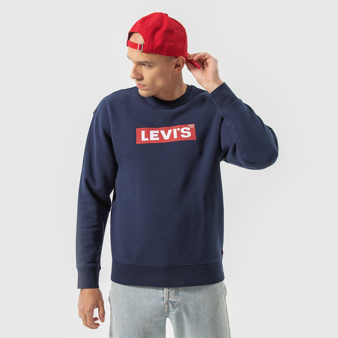 Мъжки суичър LEVI'S СУИТЧЪР T3 RELAXED GRAPHIC CREW 39134-0031 цвят тъмносин