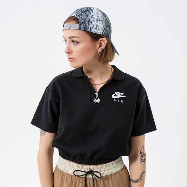 Дамска тениска NIKE ТЕНИСКА W NSW AIR PIQUE ТЕНИСКА ТИП ПОЛО dm6464-010 цвят черен