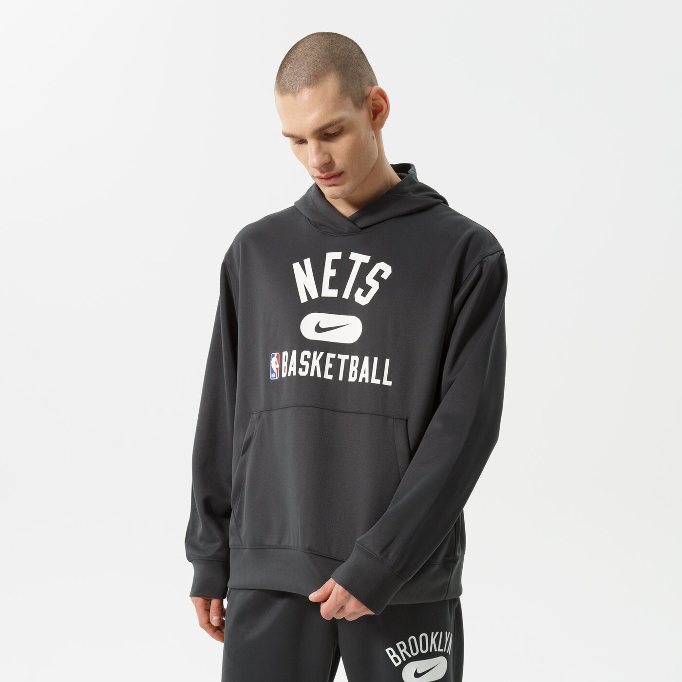 Мъжки суичър NIKE СУИТЧЪР С КАЧУЛКА BKN M NK DF SPOTLIGHT PO HD NBA db0883-060 цвят черен