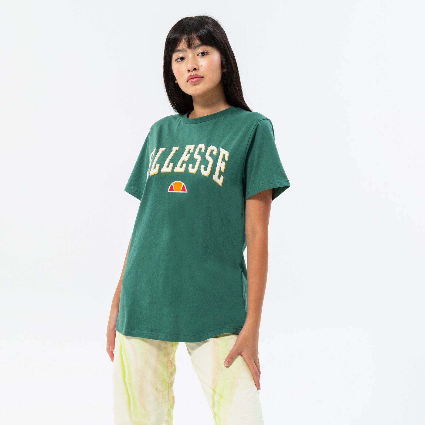 Дамска тениска ELLESSE ТЕНИСКА ALLOUI OVERSIZED ТЕНИСКА DGREEN sgp16699502 цвят зелен