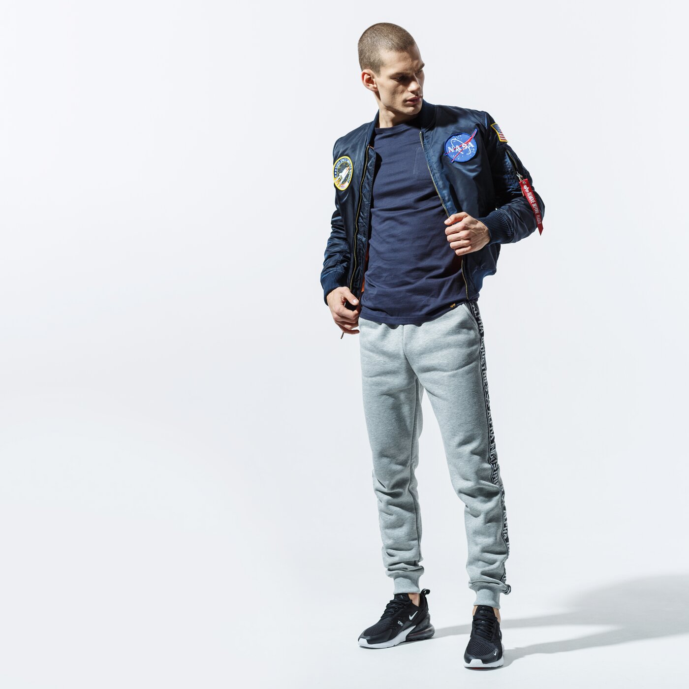 Мъжко зимно яке ALPHA INDUSTRIES ЯКЕ ЗИМНО MA-1 VF NASA 16610707 цвят тъмносин