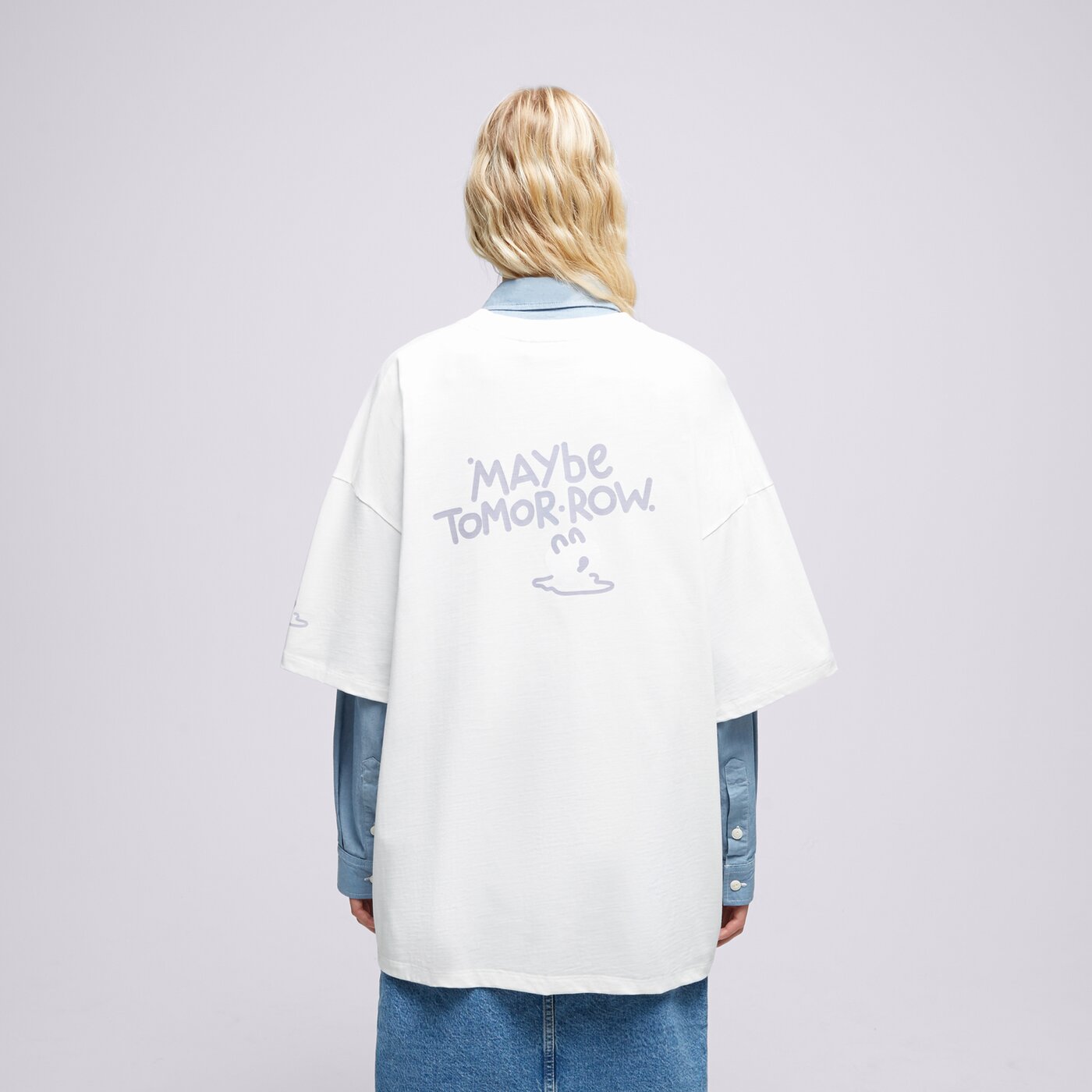 Мъжка тениска S.NOW JOB SIZEER ТЕНИСКА “MAYBE” NATURAL WHITE si123tsu50001 цвят бял