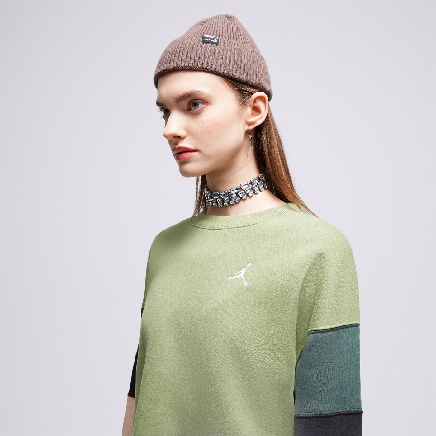 Дамски суичър JORDAN СУИТЧЪР W J BRKLN C&S  fb5174-340 цвят зелен