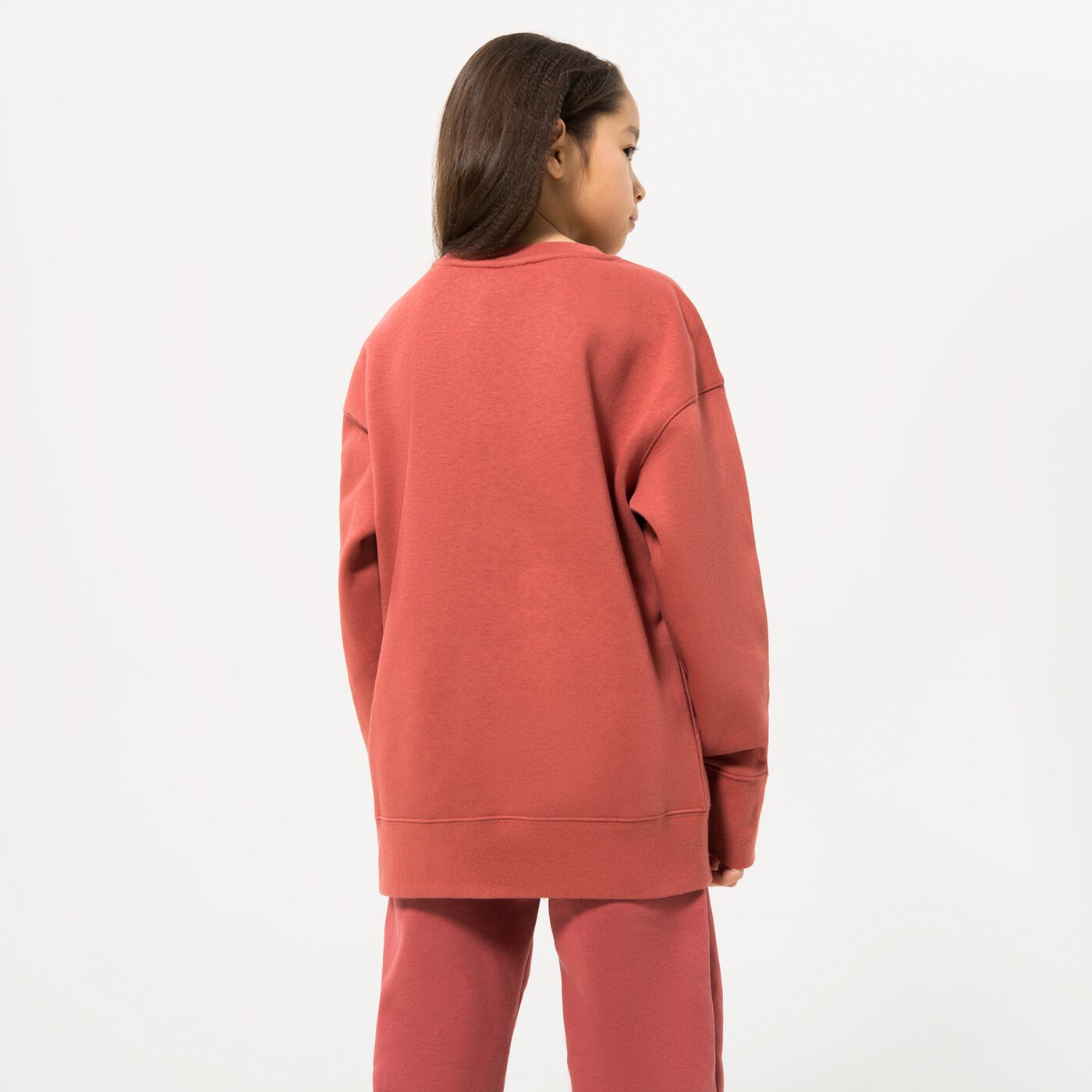 Детски суичър NIKE СУИТЧЪР SPORTSWEAR CLUB FLEECE CREW GIRL dd7473-691 цвят розов