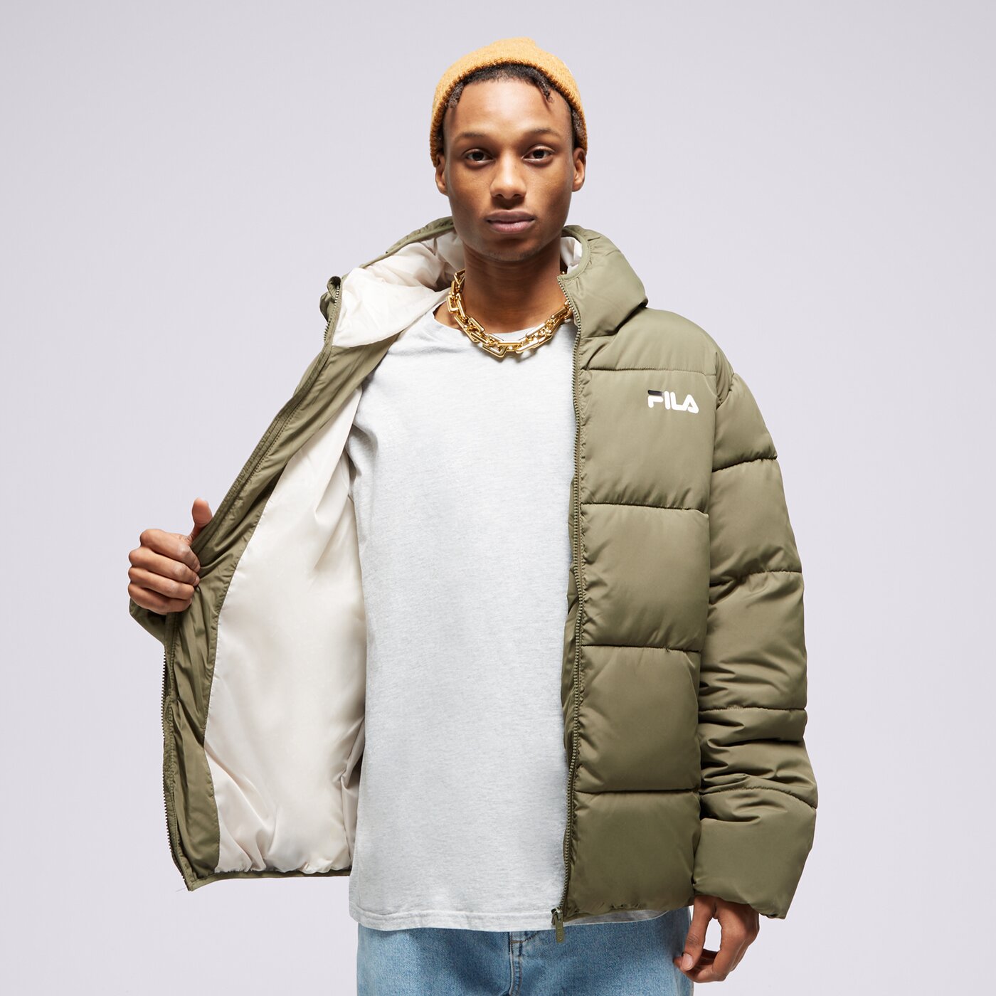 Мъжко зимно яке FILA ЯКЕ ЗИМНО BUGSY  fw23spm200769 цвят каки