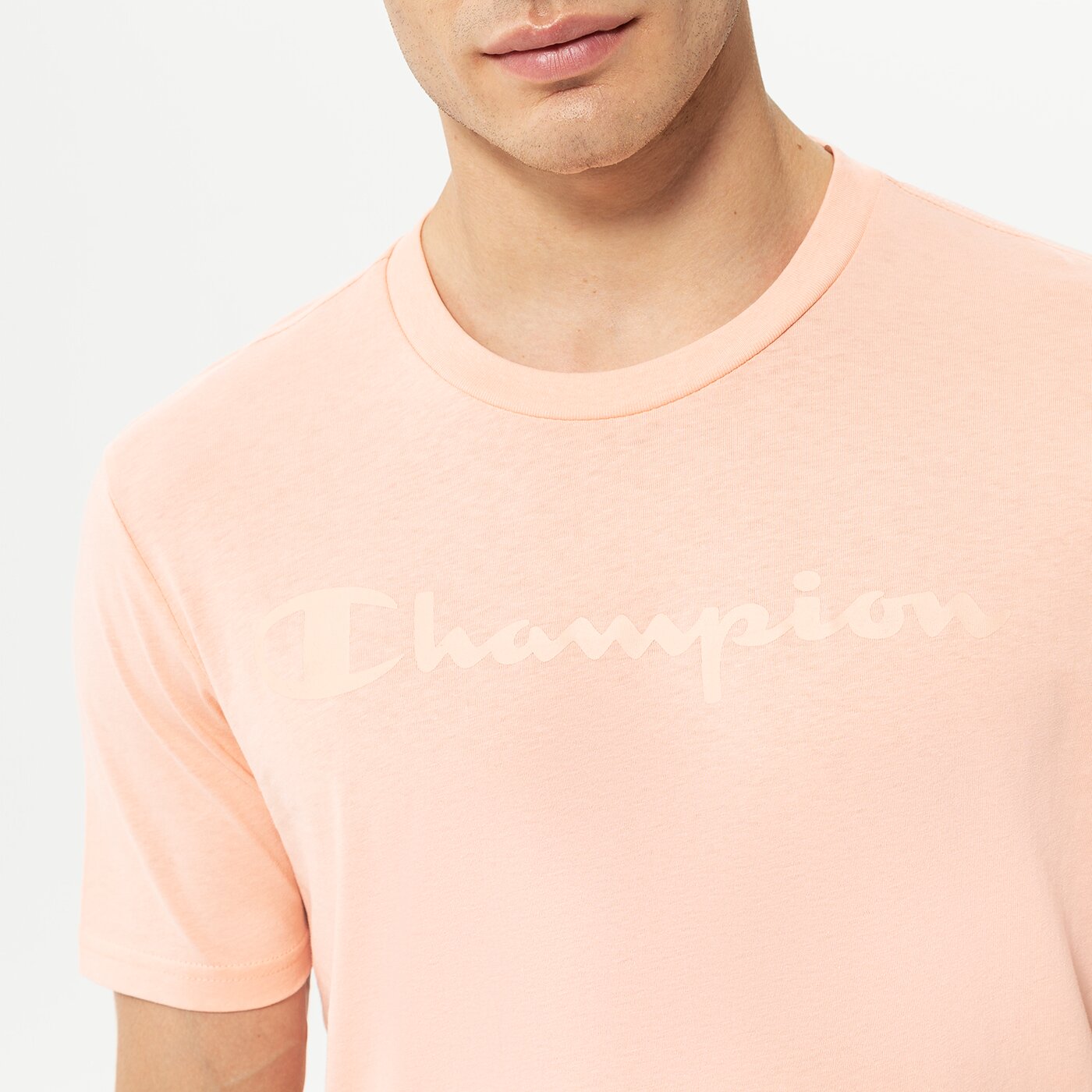 Мъжка тениска CHAMPION ТЕНИСКА CREWNECK TEE 216957ps164 цвят розов