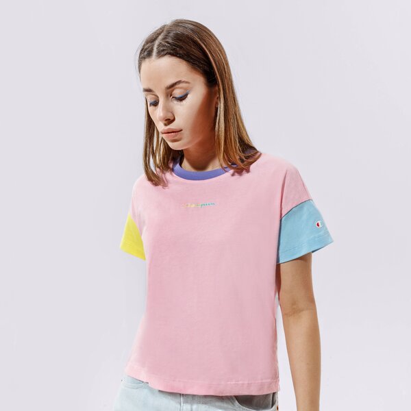 Дамска тениска CHAMPION ТЕНИСКА CREWNECK CROPТОП 114329ps024 цвят многоцветен
