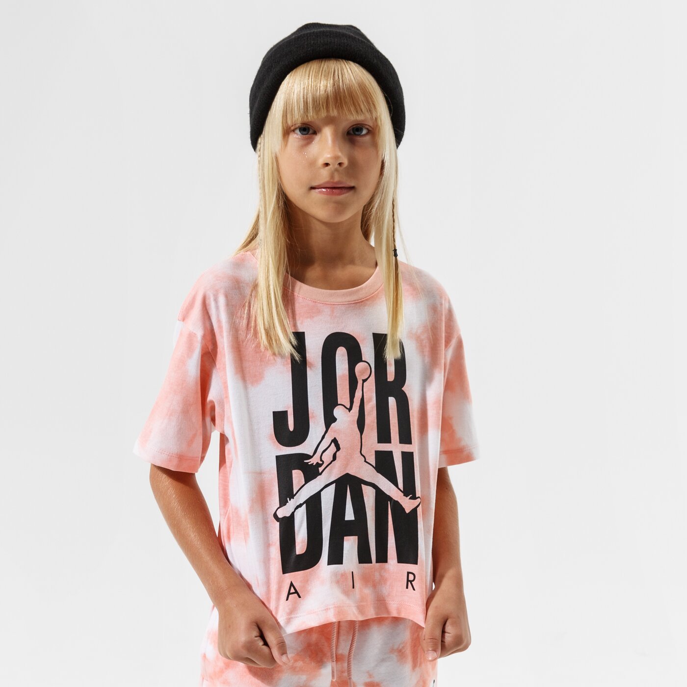 Детска тениска JORDAN ТЕНИСКА JORDAN GIRL TIE DYE BOXY TEE GIRL 45a764-n0q цвят оранжев