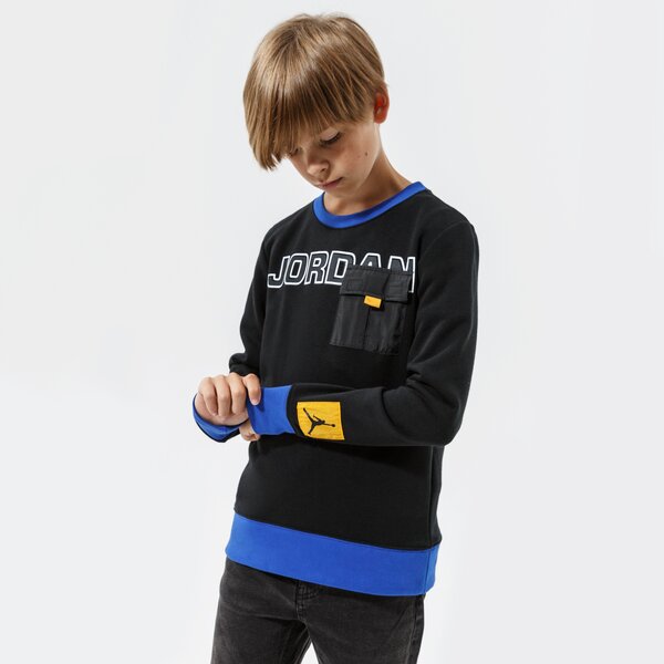 Детски суичър JORDAN СУИТЧЪР NEXT UTILITY CREW BOY 95a746-023 цвят черен