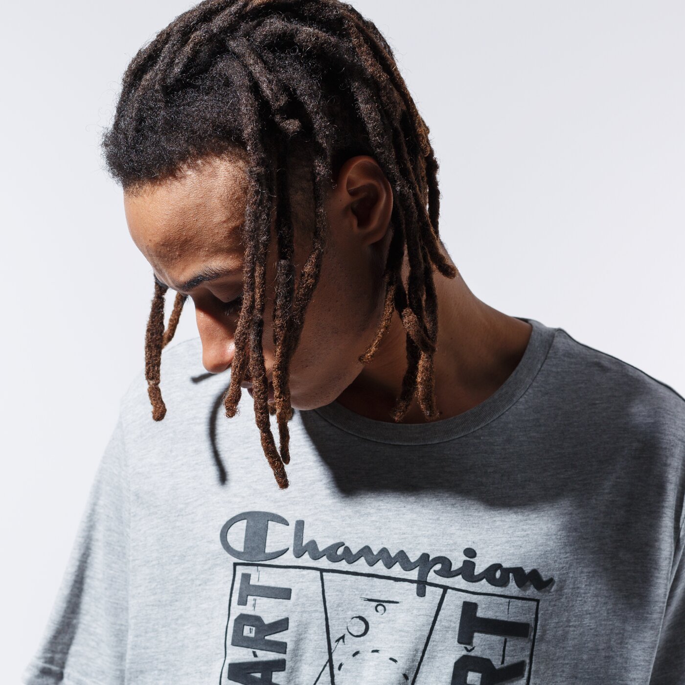 Мъжка тениска CHAMPION ТЕНИСКА COURT TEE 215492em006 цвят сив