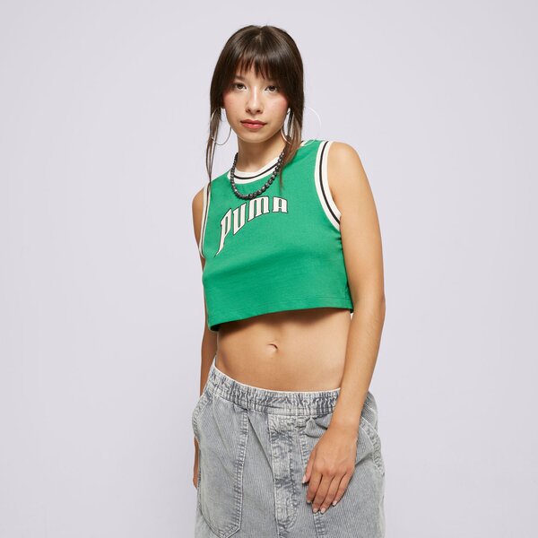 Дамска тениска PUMA ТЕНИСКА GRAPHIC CROPPED 62502486 цвят зелен