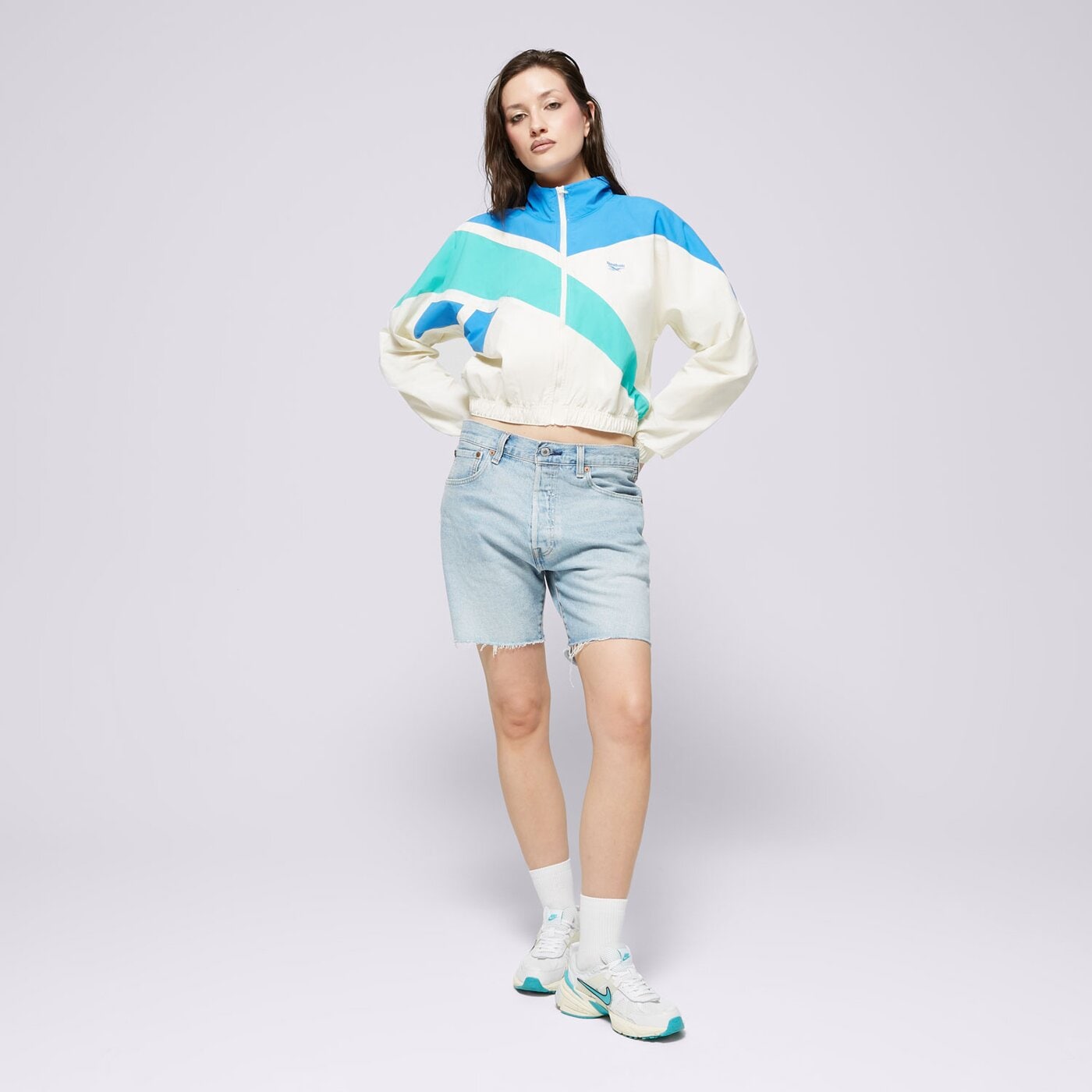 Дамско преходно яке REEBOK ЯКЕ CL FR TRACK ТОП 100206055 цвят бял