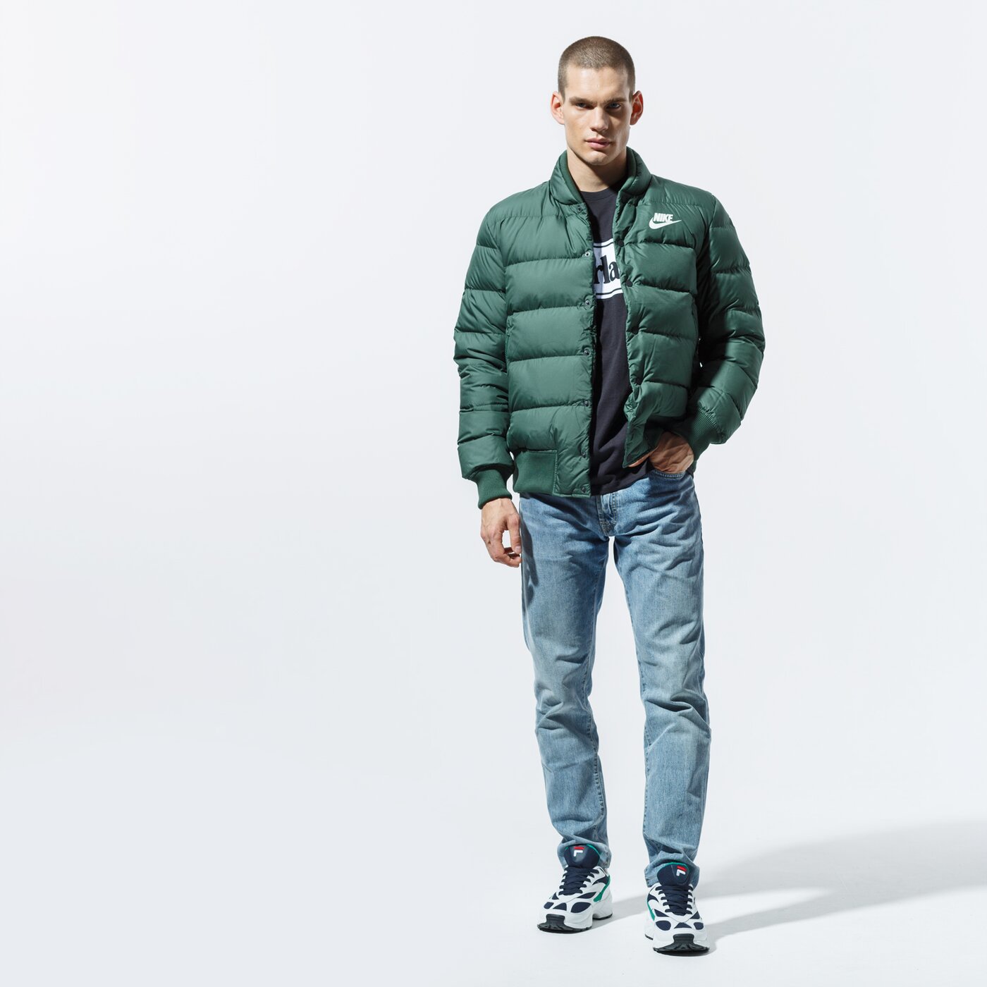 Мъжко зимно яке NIKE ЯКЕ M NSW DWN FILL BOMBR 928819-370 цвят зелен