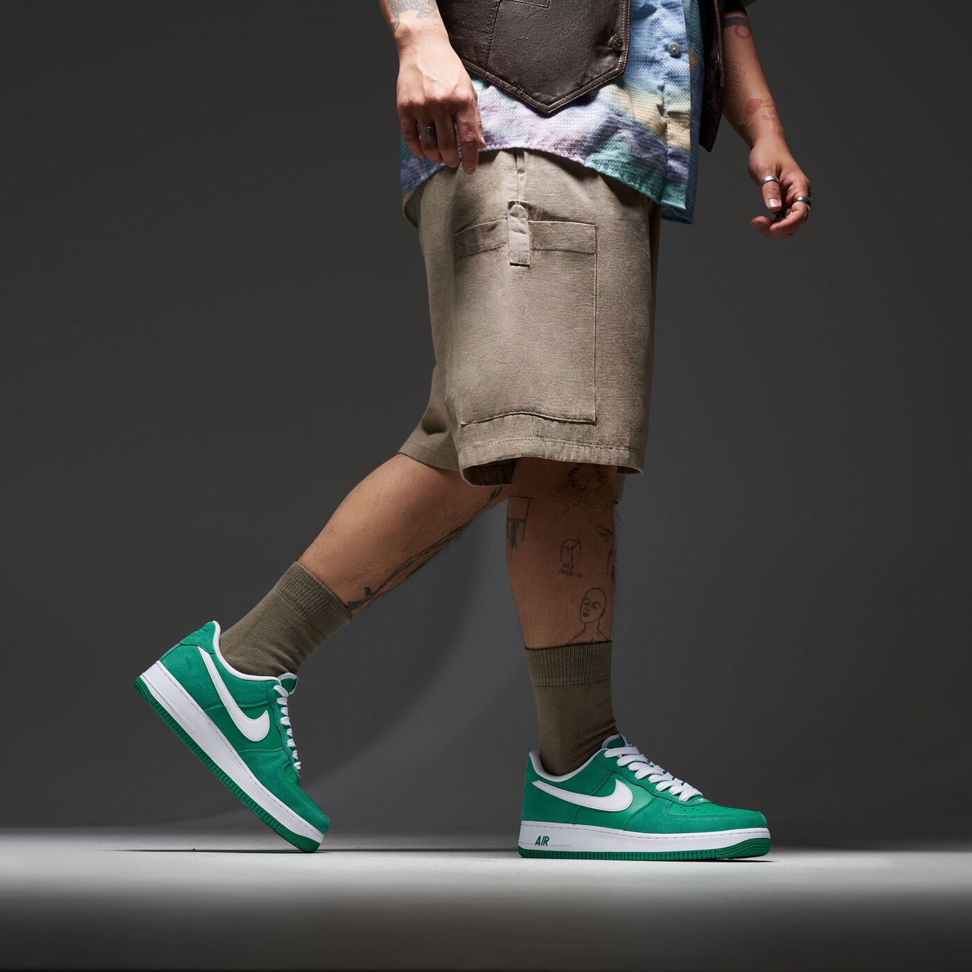 Мъжки маратонки NIKE AIR FORCE 1 '07 LV8 ib6388-300 цвят зелен