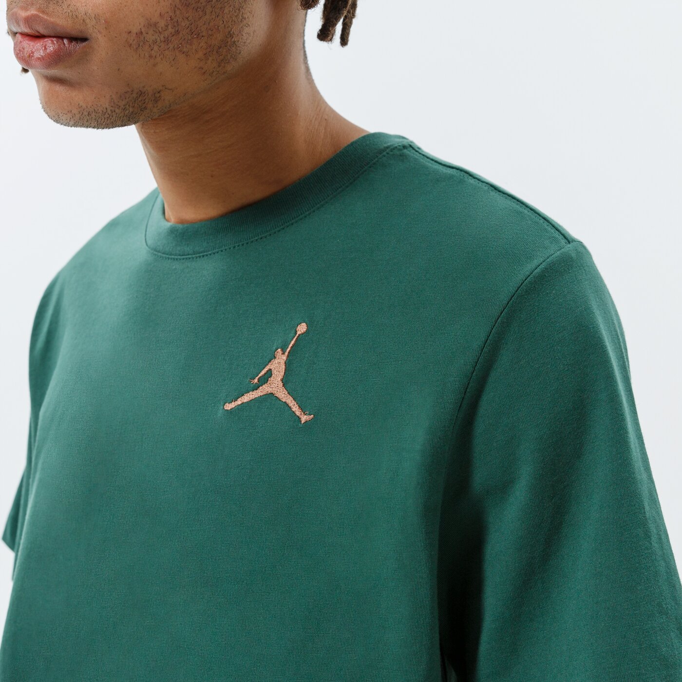 Мъжка тениска JORDAN ТЕНИСКА M J JUMPMAN EMB SS CREW dc7485-333 цвят зелен