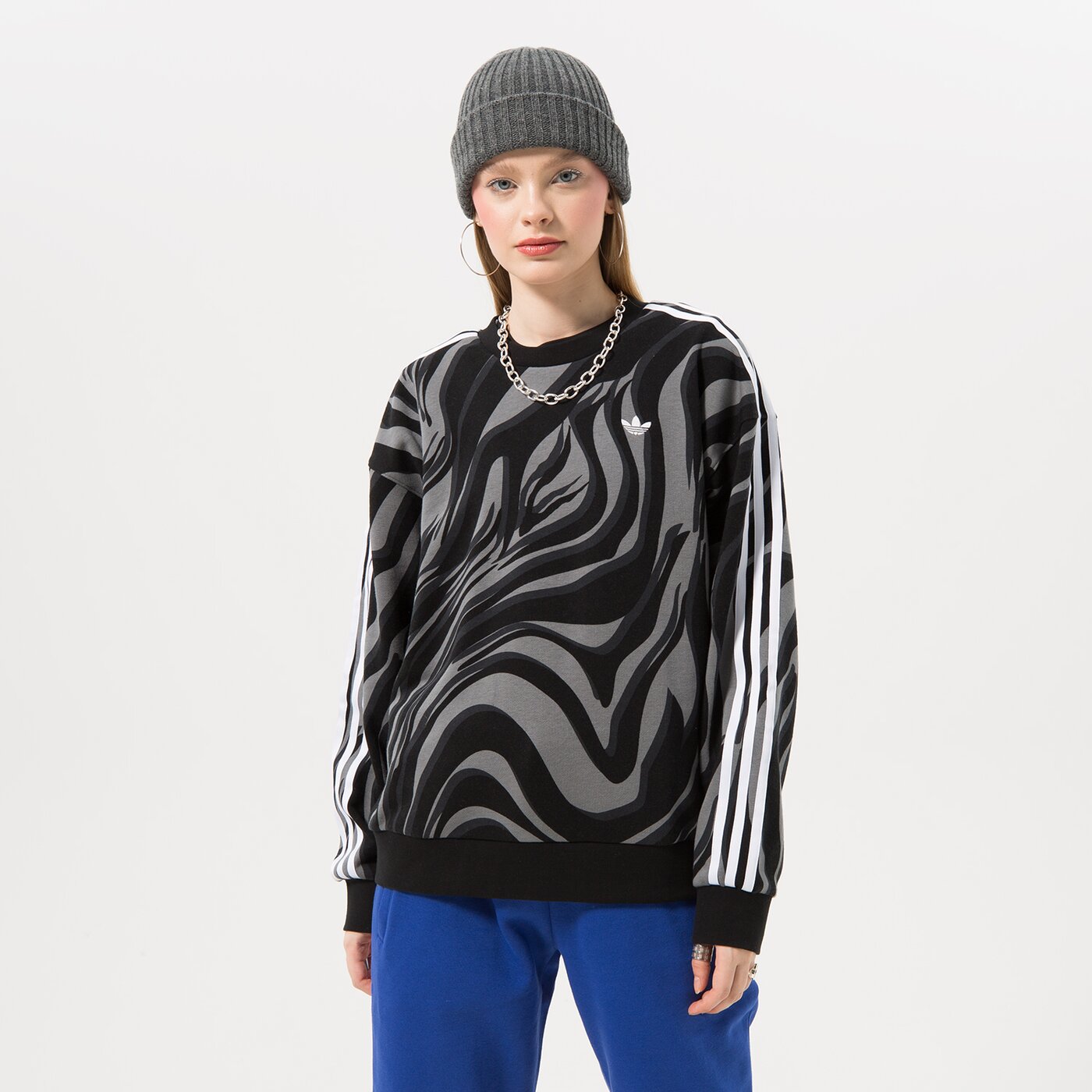 Дамски суичър ADIDAS СУИТЧЪР AOP SWEATSHIRT ij8188 цвят черен