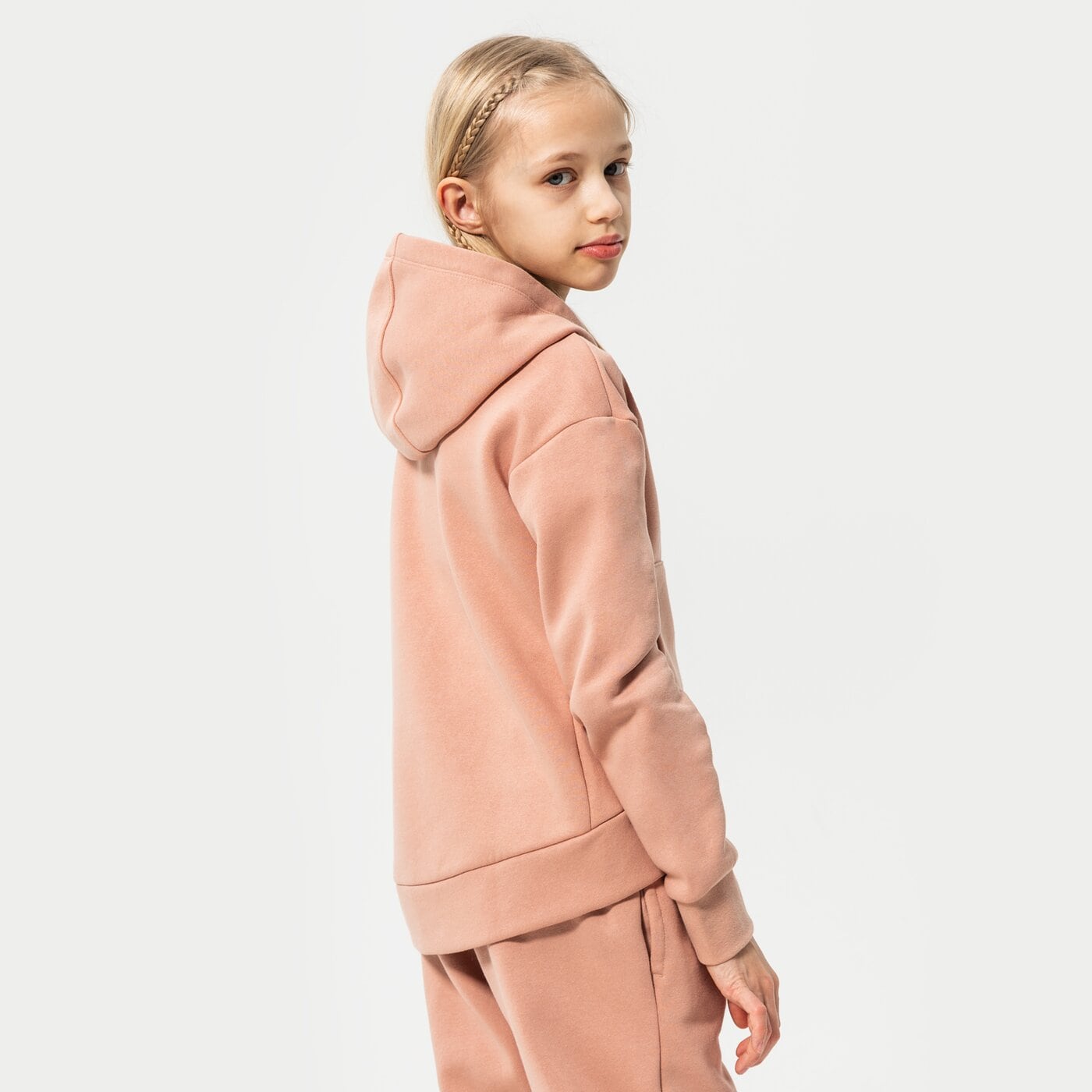 Детски суичър NIKE СУИТЧЪР СЪС ЗАКОПЧАВАНЕ   С КАЧУЛКА NIKE CLB FLC GIRL dc7118-609 цвят розов