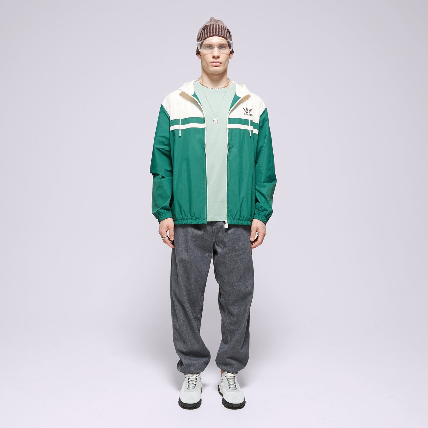 Мъжко преходно яке ADIDAS ЯКЕ WINDBREAKER iu0201 цвят зелен