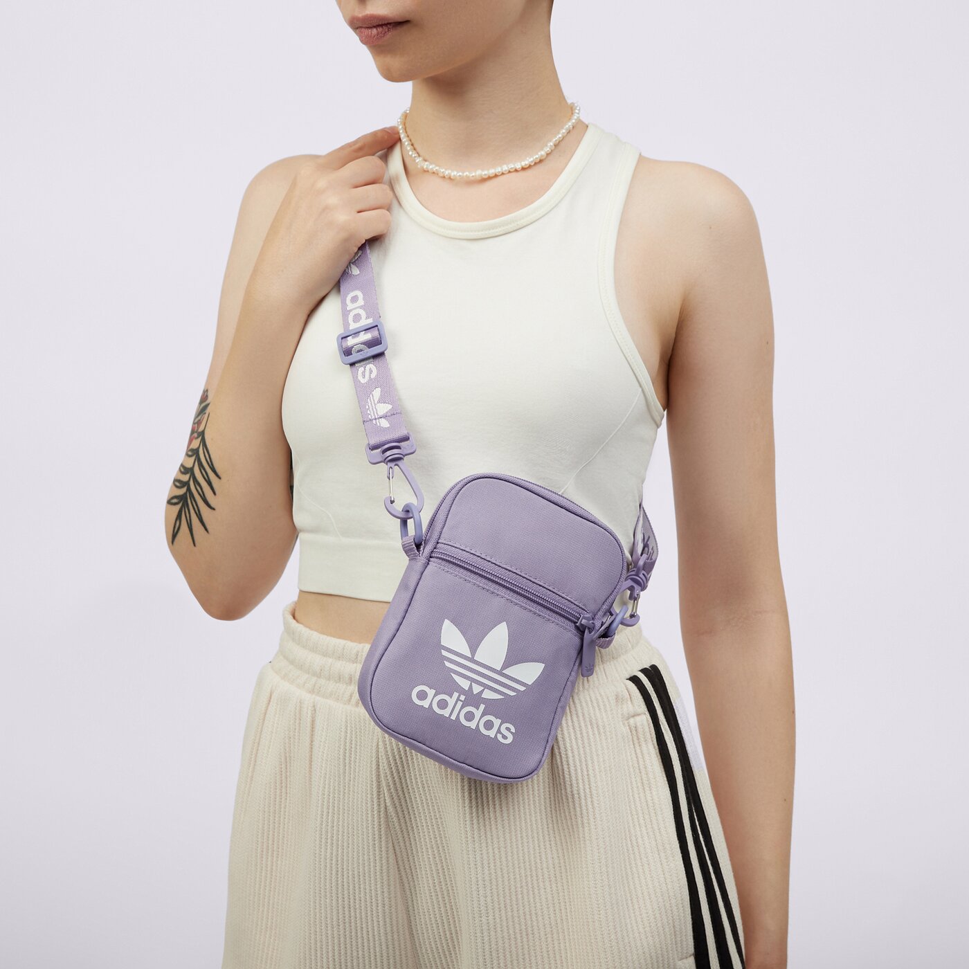 Дамска чанта за кръст ADIDAS ЧАНТА AC FESTIVAL BAG ib9285 цвят виолетов