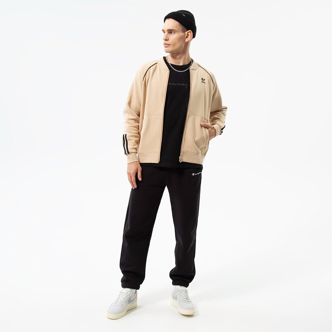 Мъжки суичър ADIDAS СУИТЧЪР СЪС ЗАКОПЧАВАНЕ FLEECE SST TT hi2994 цвят бежов